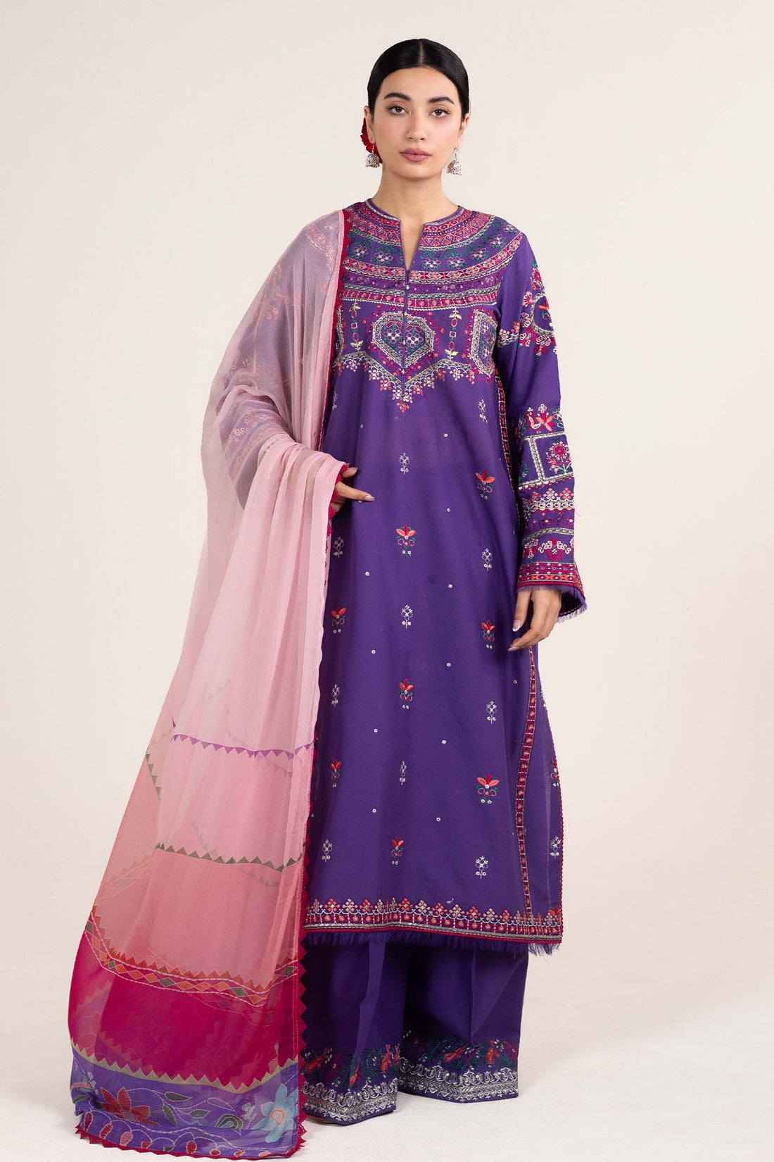 Zara Shahjahan | Stitched Lawn 24 | SL-LAMIA-7B - by - Libasekhas UK - Registered Vendor of : Zara Shahjahan - 100% Original Designer Dresss
