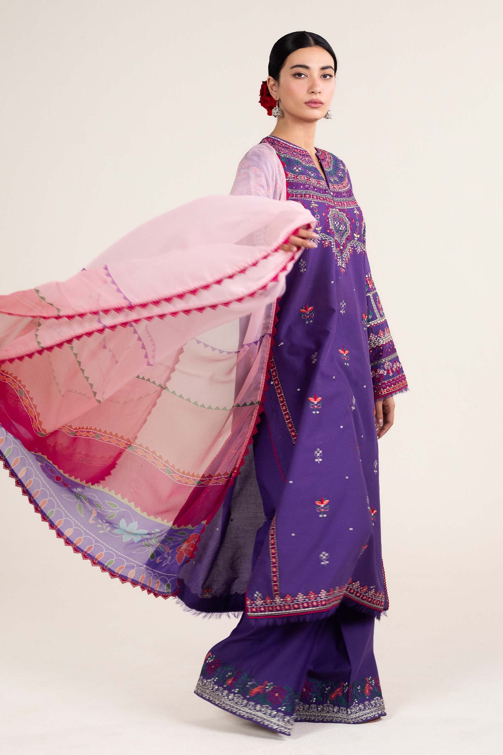 Zara Shahjahan | Stitched Lawn 24 | SL-LAMIA-7B - by - Libasekhas UK - Registered Vendor of : Zara Shahjahan - 100% Original Designer Dresss
