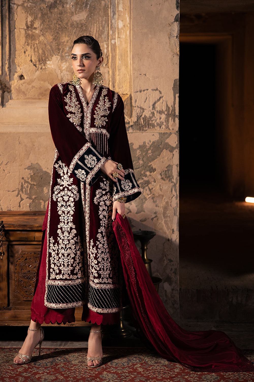 Azure | Vogue Formals | Scarlet Majesty - by - Libasekhas UK - Registered Vendor of : Azure - 100% Original Designer Dresss