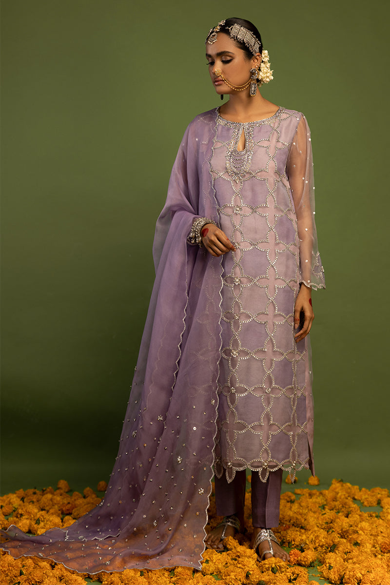 Wardha Saleem | Luxury Pret Traditional Wear | SARAAB - LILAC HEAVY FORMAL (2 PC) - by - Libasekhas UK - Registered Vendor of : Wardha Saleem - 100% Original Designer Dresss