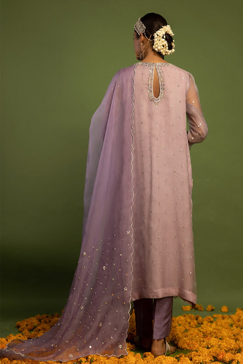 Wardha Saleem | Luxury Pret Traditional Wear | SARAAB - LILAC HEAVY FORMAL (2 PC) - by - Libasekhas UK - Registered Vendor of : Wardha Saleem - 100% Original Designer Dresss
