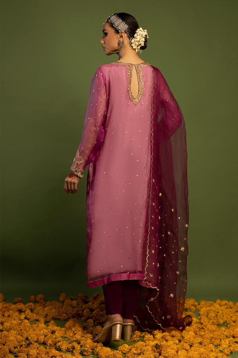 Wardha Saleem | Luxury Pret Traditional Wear | SARAAB - PLUM HEAVY (2 PC) - by - Libasekhas UK - Registered Vendor of : Wardha Saleem - 100% Original Designer Dresss