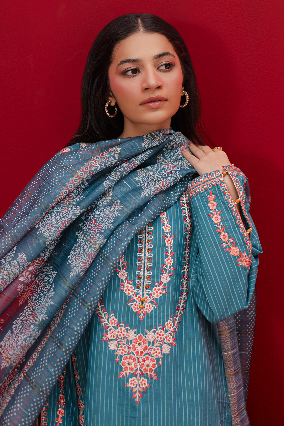 Zellbury | Winter Pret | Embroidered Kurta Dupatta Trouser - 1265 - by - Libasekhas UK - Registered Vendor of : Zellbury Women - 100% Original Designer Dresss