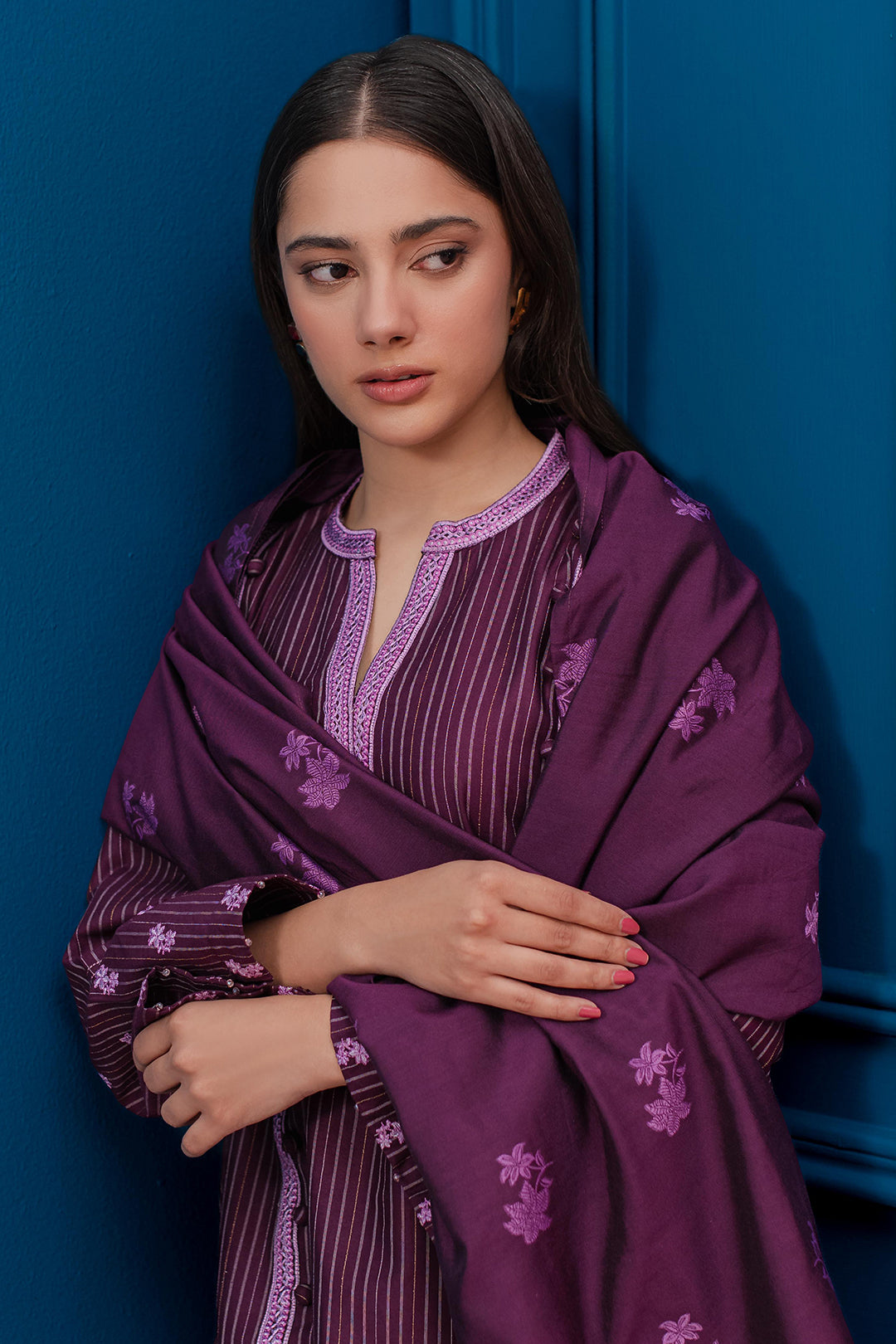 Zellbury | Winter Pret | Embroidered Kurta Dupatta Trouser - 1278 - by - Libasekhas UK - Registered Vendor of : Zellbury Women - 100% Original Designer Dresss