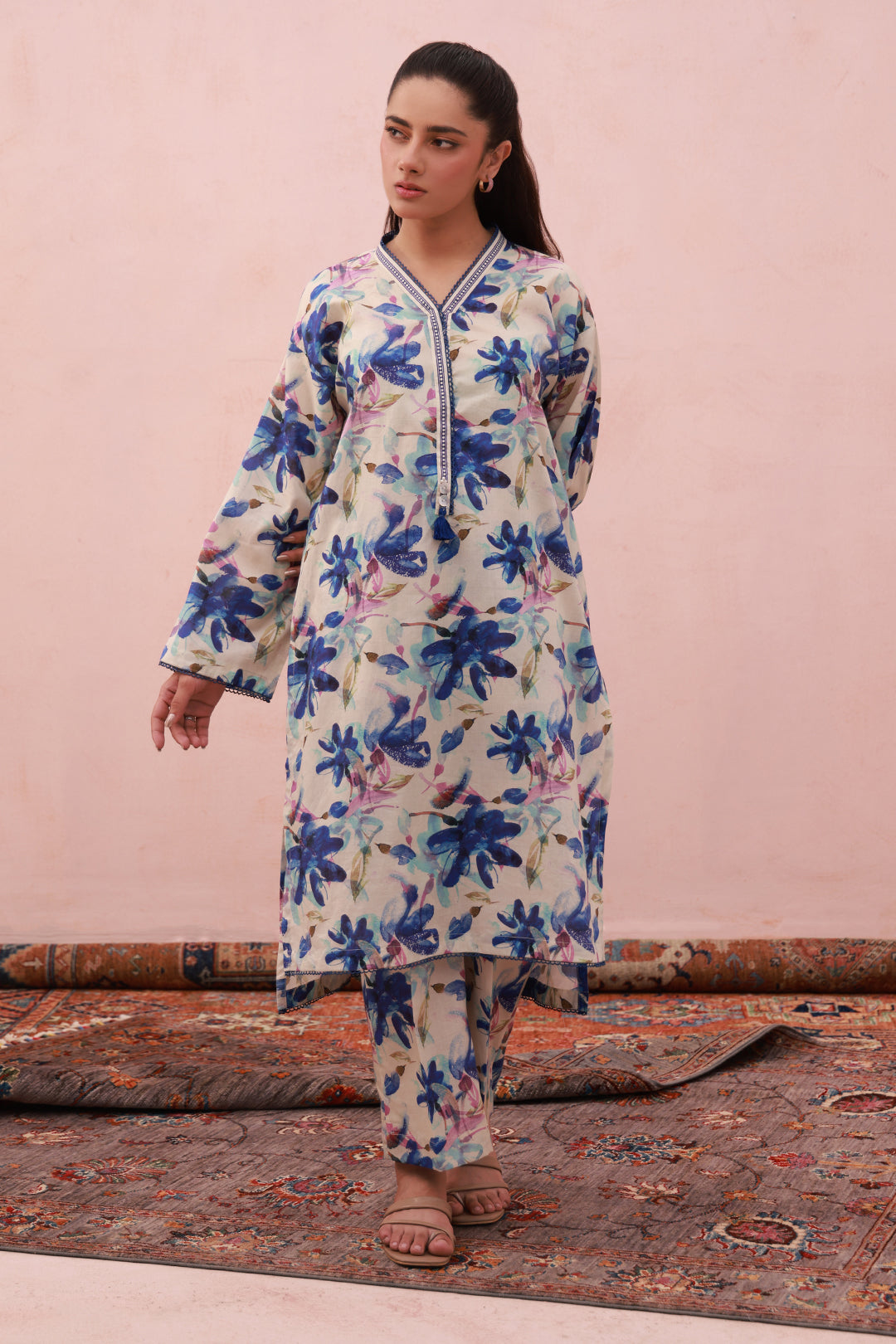 Zellbury | Summer Pret | Kurta Trouser - 2818 - by - Libasekhas UK - Registered Vendor of : Zellbury Women - 100% Original Designer Dresss