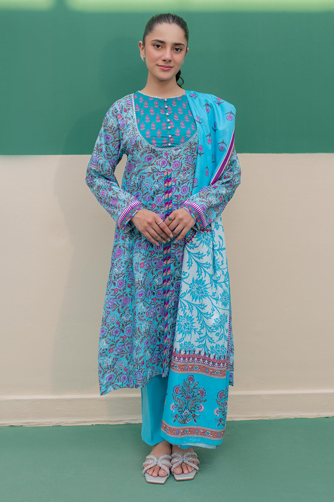 Zellbury | Summer Pret | Kurta Dupatta Trouser - 2856 - by - Libasekhas UK - Registered Vendor of : Zellbury Women - 100% Original Designer Dresss