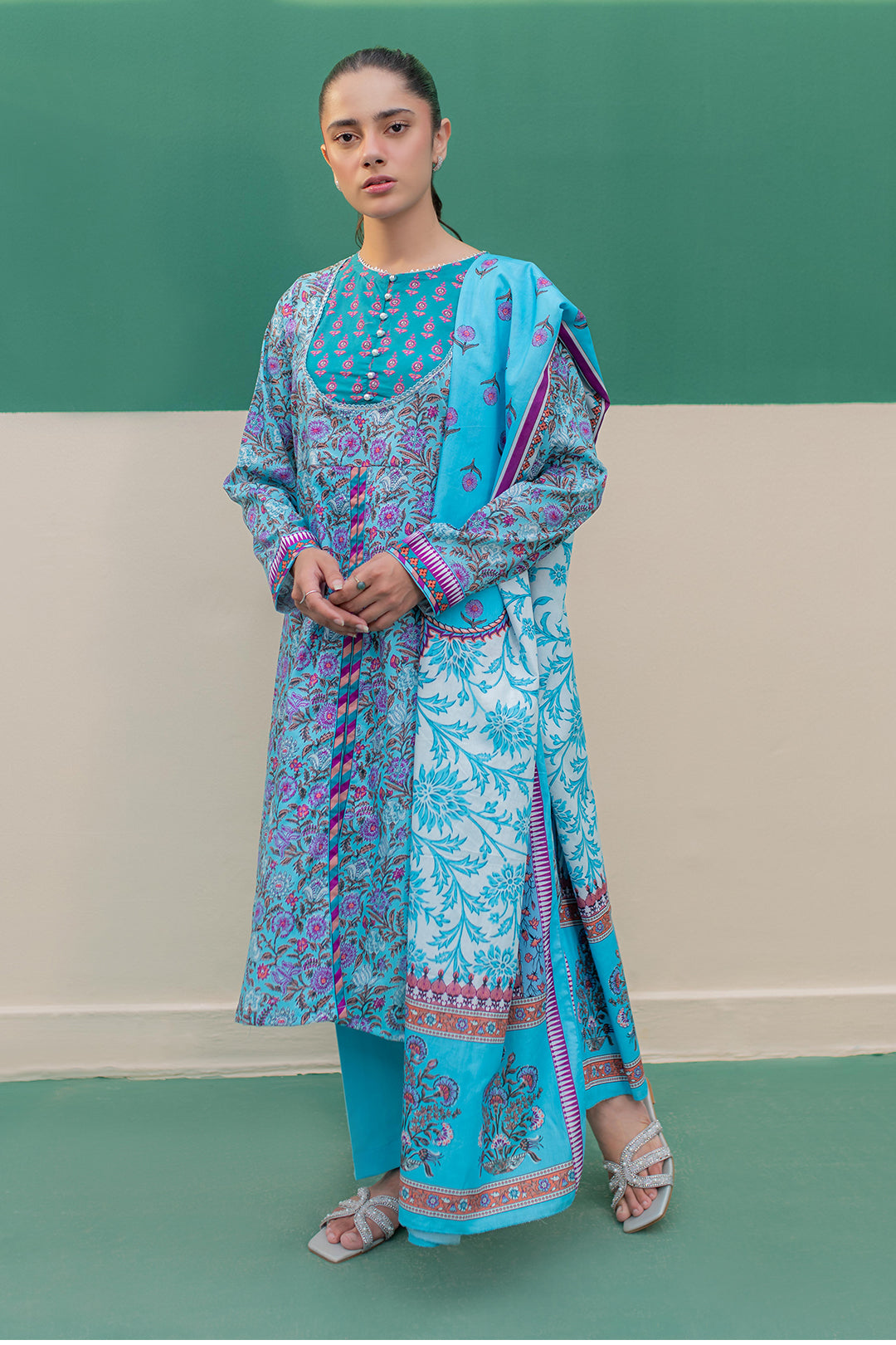 Zellbury | Summer Pret | Kurta Dupatta Trouser - 2856 - by - Libasekhas UK - Registered Vendor of : Zellbury Women - 100% Original Designer Dresss