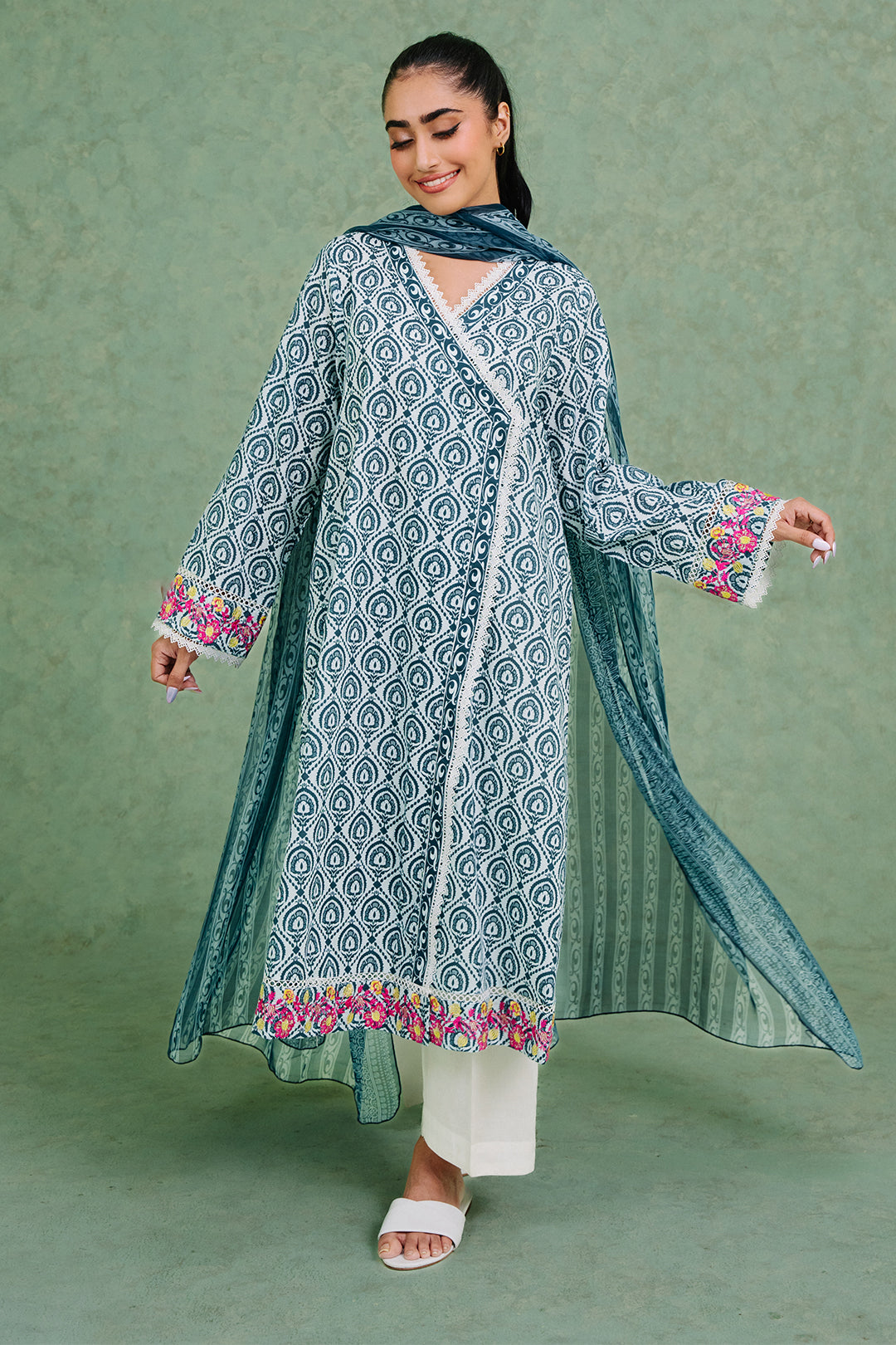 Zellbury | Summer Pret | Embroidered  Kurta Dupatta - 1897 - by - Libasekhas UK - Registered Vendor of : Zellbury Women - 100% Original Designer Dresss