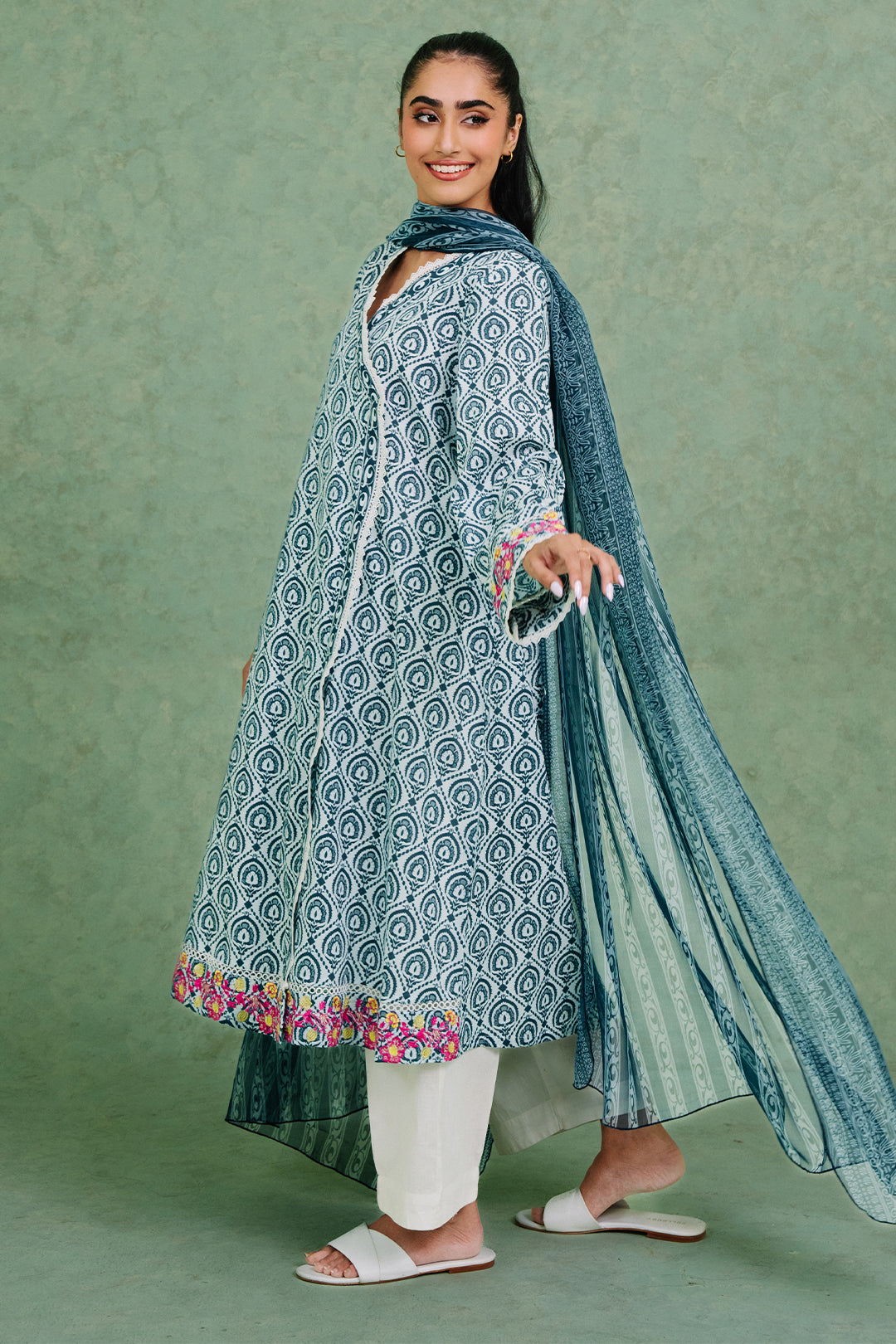 Zellbury | Summer Pret | Embroidered  Kurta Dupatta - 1897 - by - Libasekhas UK - Registered Vendor of : Zellbury Women - 100% Original Designer Dresss