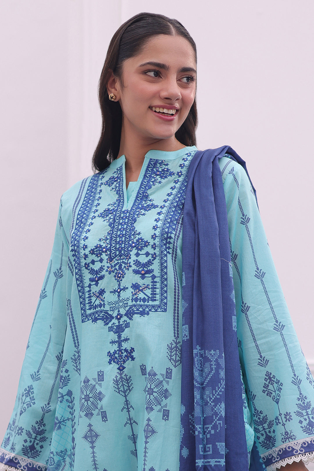 Zellbury | Summer Pret | Embroidered Kurta Dupatta - 1907 - by - Libasekhas UK - Registered Vendor of : Zellbury Women - 100% Original Designer Dresss