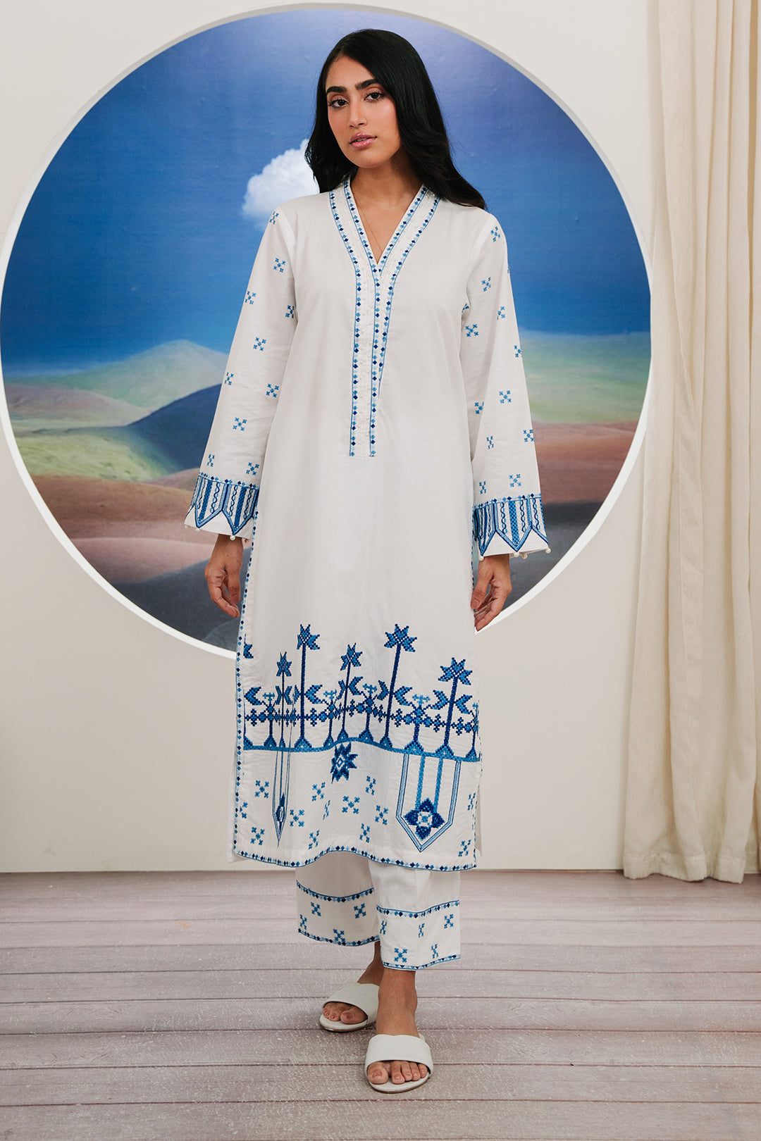 Zellbury | Summer Pret | Embroidered Kurta Trouser - 1984 - by - Libasekhas UK - Registered Vendor of : Zellbury Women - 100% Original Designer Dresss