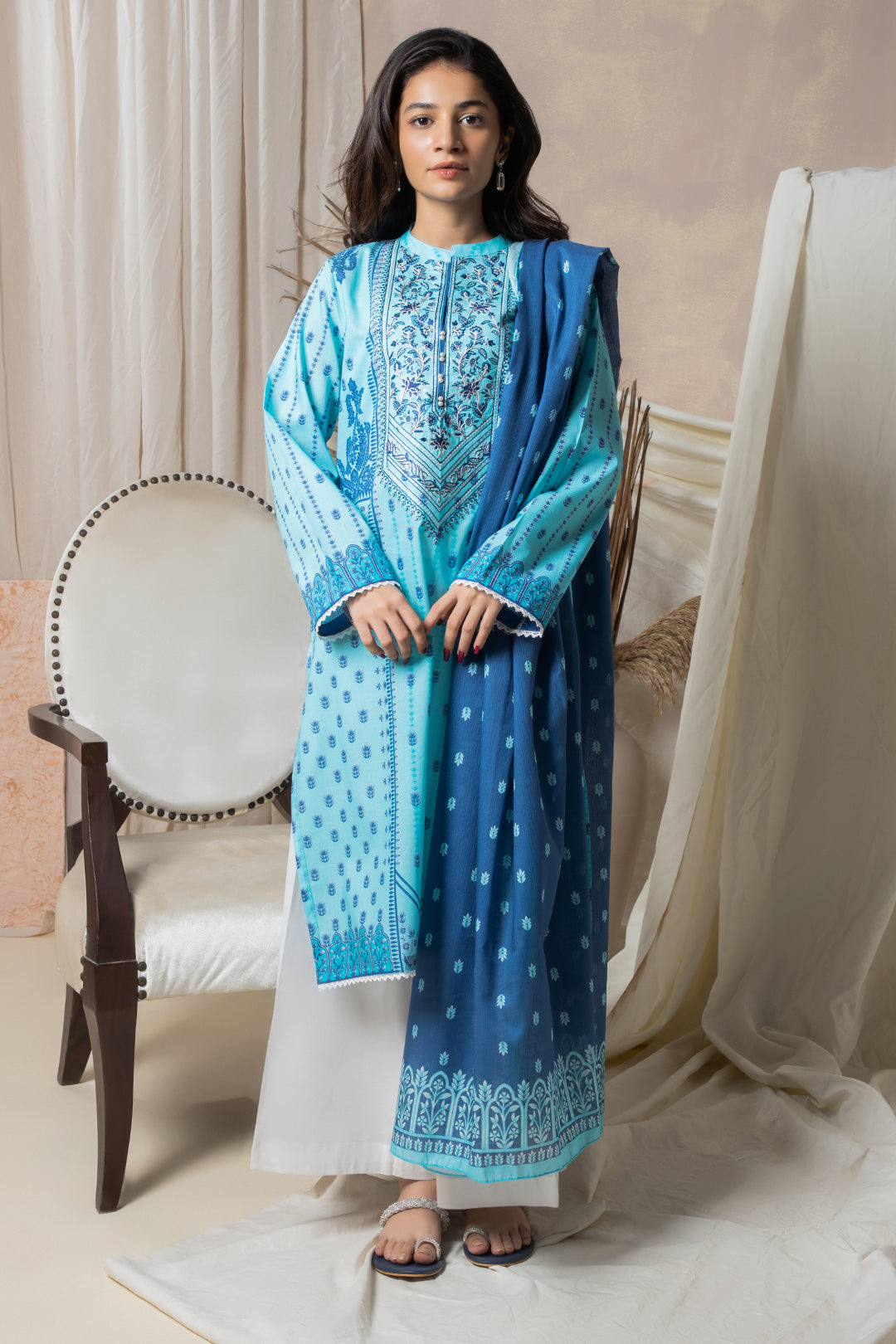 Zellbury | Summer Pret | Embroidered Kurta Dupatta - 2070 - by - Libasekhas UK - Registered Vendor of : Zellbury Women - 100% Original Designer Dresss