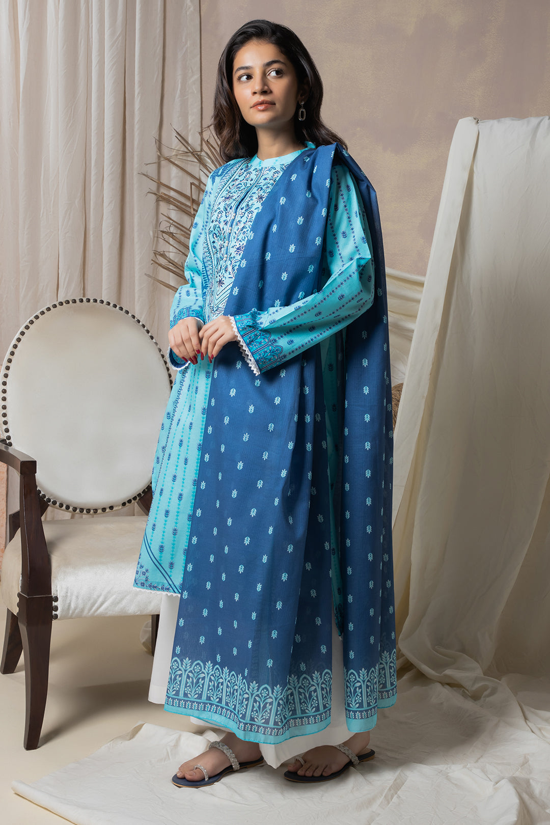 Zellbury | Summer Pret | Embroidered Kurta Dupatta - 2070 - by - Libasekhas UK - Registered Vendor of : Zellbury Women - 100% Original Designer Dresss