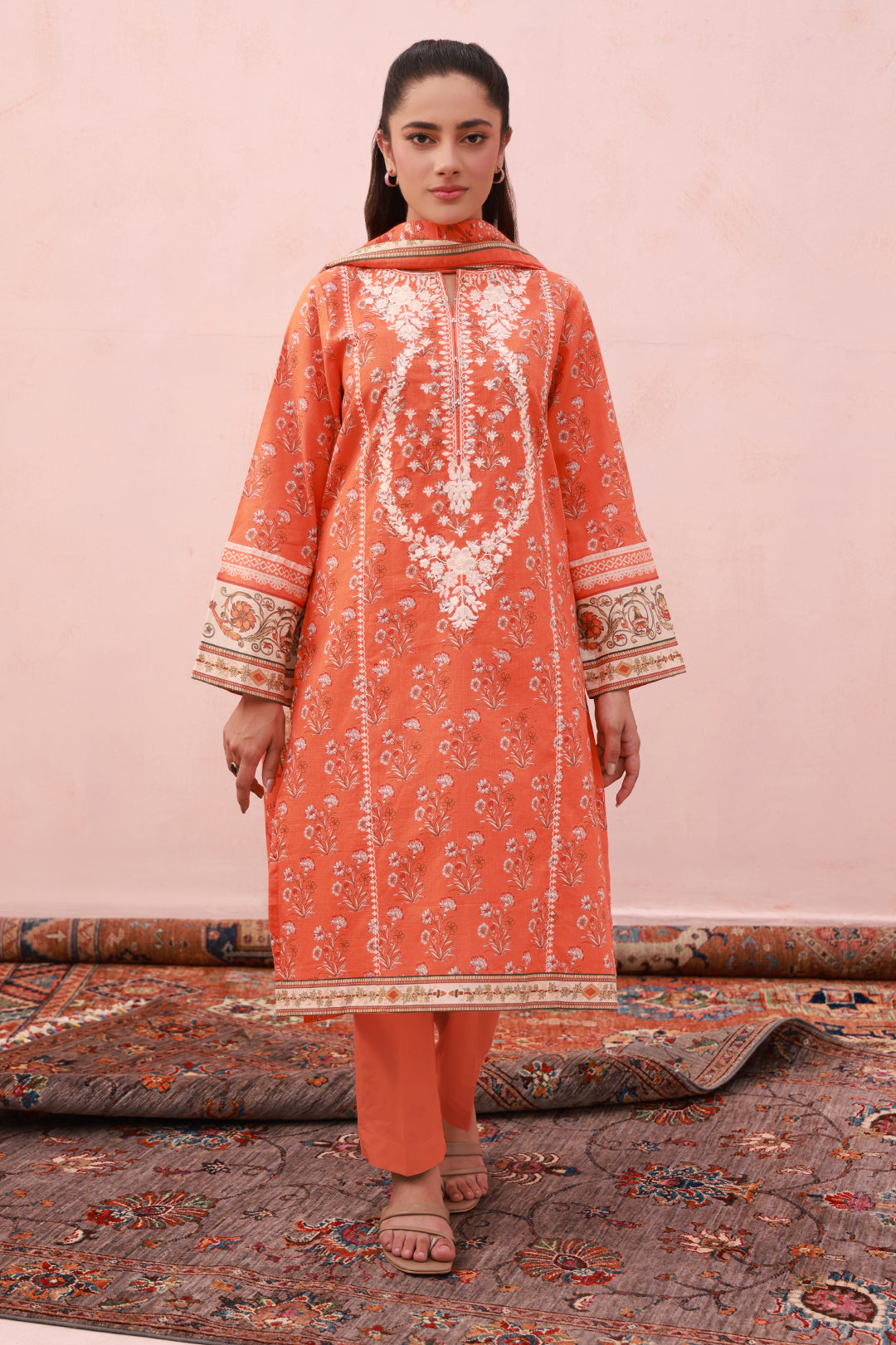 Zellbury | Summer Pret | Embroidered Kurta Dupatta Trouser - 1962 - by - Libasekhas UK - Registered Vendor of : Zellbury Women - 100% Original Designer Dresss