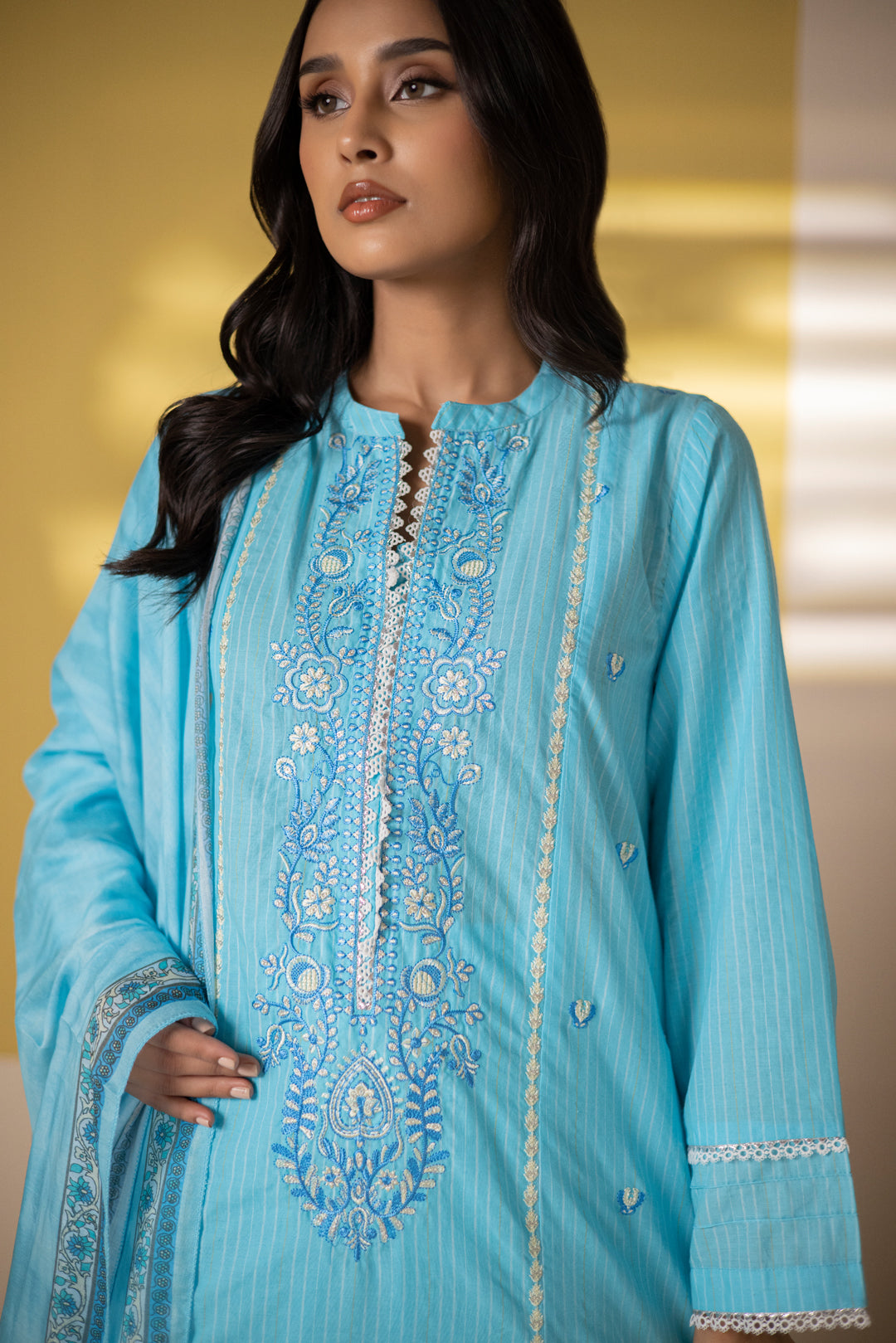 Zellbury | Summer Pret | Embroidered Kurta Dupatta Trouser - 1965 - by - Libasekhas UK - Registered Vendor of : Zellbury Women - 100% Original Designer Dresss