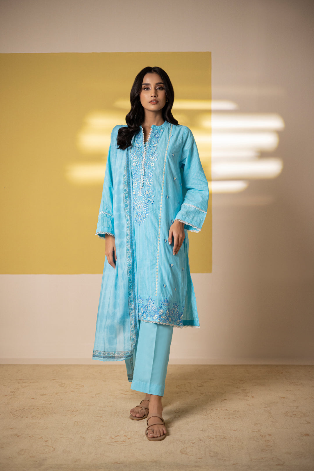 Zellbury | Summer Pret | Embroidered Kurta Dupatta Trouser - 1965 - by - Libasekhas UK - Registered Vendor of : Zellbury Women - 100% Original Designer Dresss
