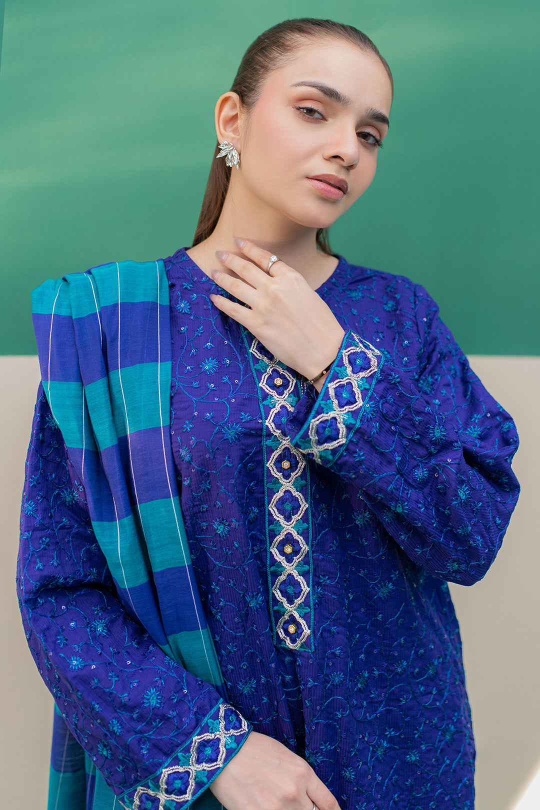 Zellbury | Summer Pret | Embroidered Kurta Dupatta Trouser - 2004 - by - Libasekhas UK - Registered Vendor of : Zellbury Women - 100% Original Designer Dresss