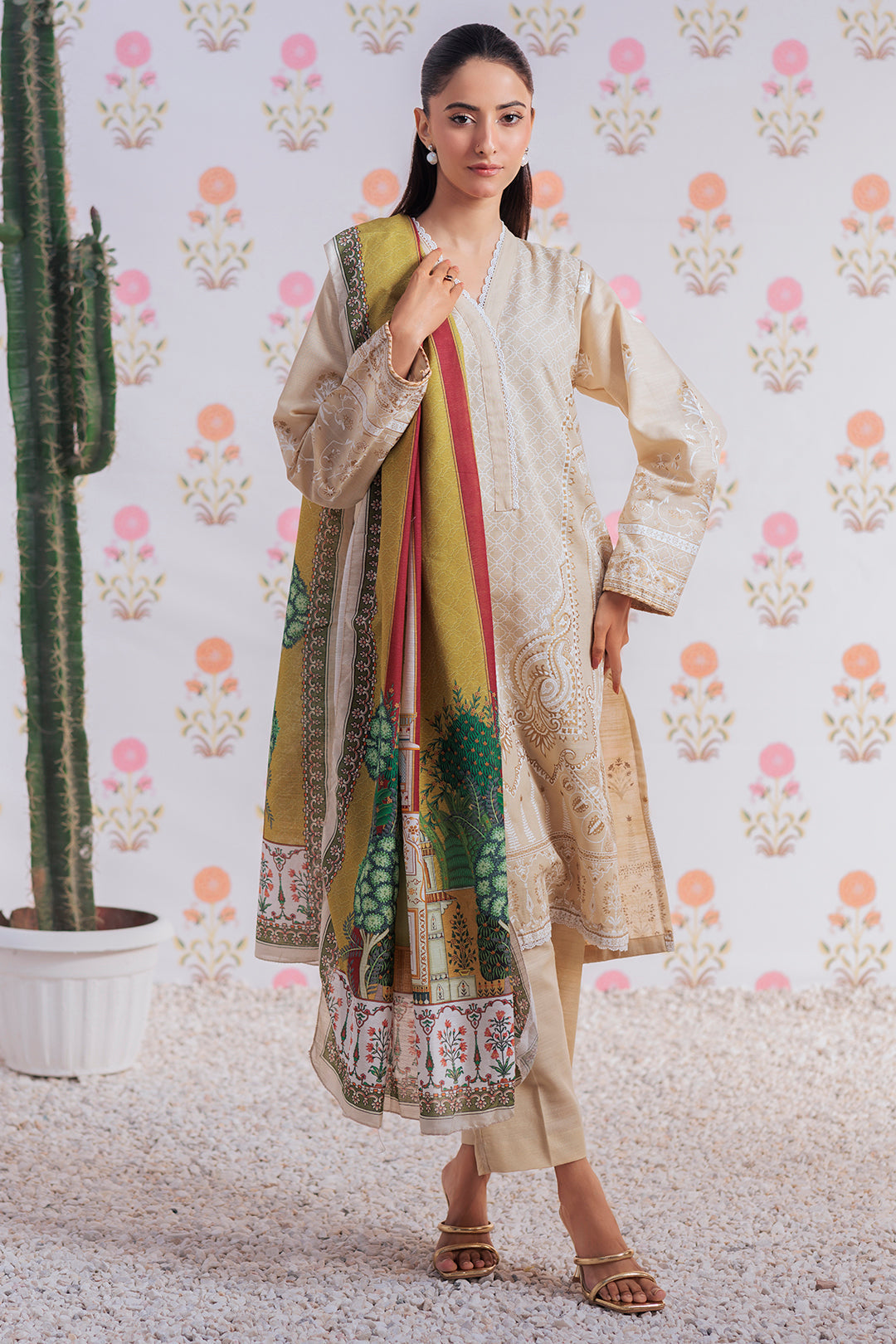 Zellbury | Winter Pret | Embroidered Kurta Dupatta Trouser - 2950 - by - Libasekhas UK - Registered Vendor of : Zellbury Women - 100% Original Designer Dresss