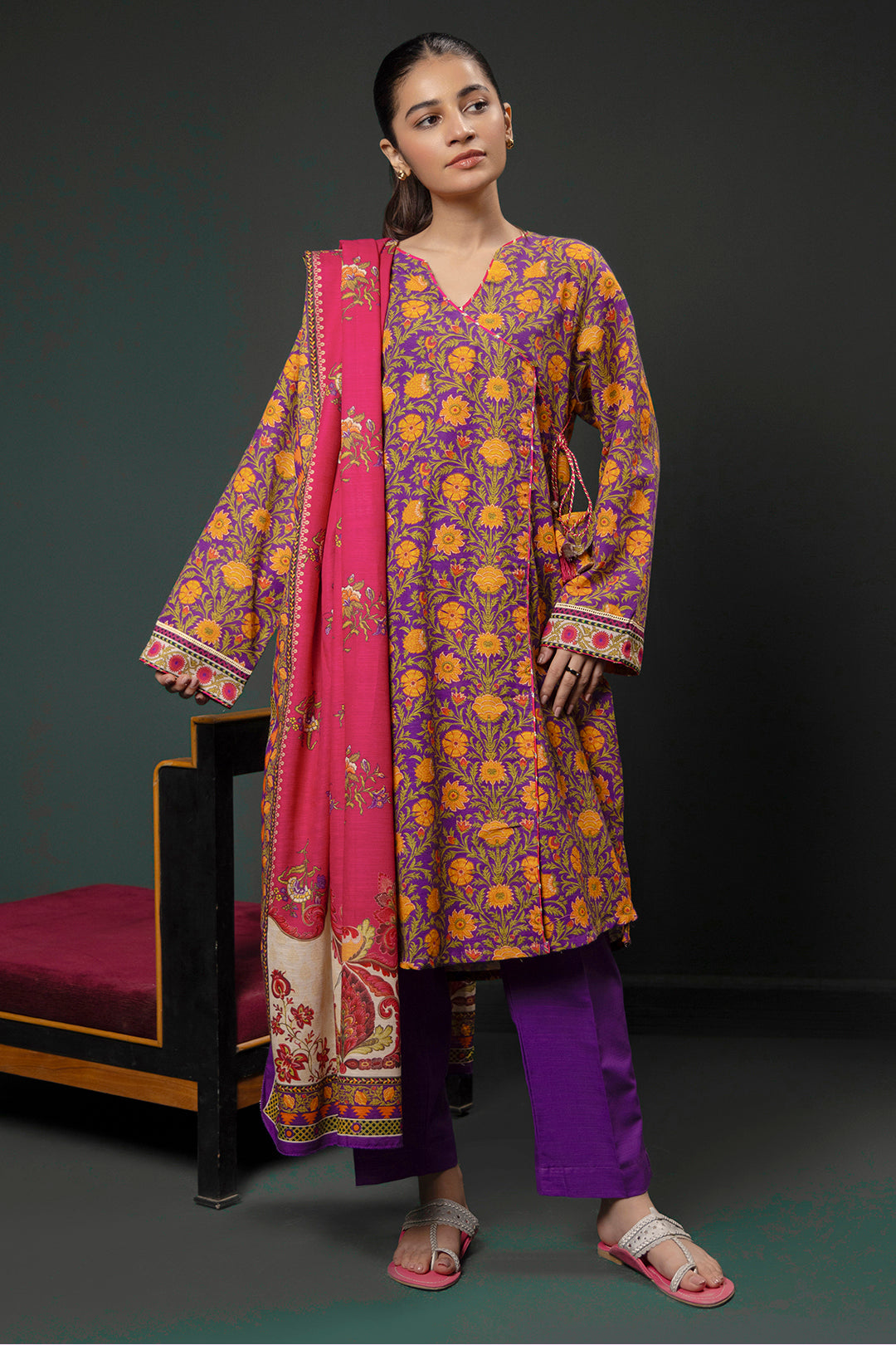 Zellbury | Winter Pret | Kurta Dupatta Trouser - 3006 - by - Libasekhas UK - Registered Vendor of : Zellbury Women - 100% Original Designer Dresss