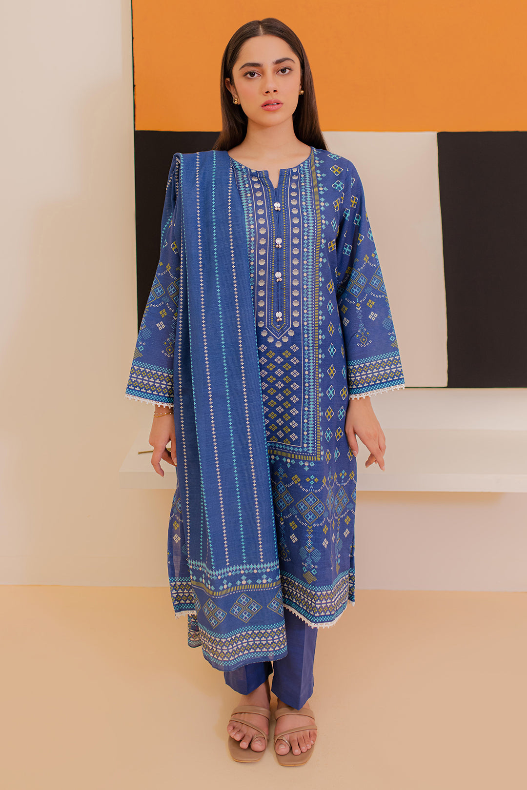 Zellbury | Winter Pret | Kurta Dupatta Trouser - 3039 - by - Libasekhas UK - Registered Vendor of : Zellbury Women - 100% Original Designer Dresss