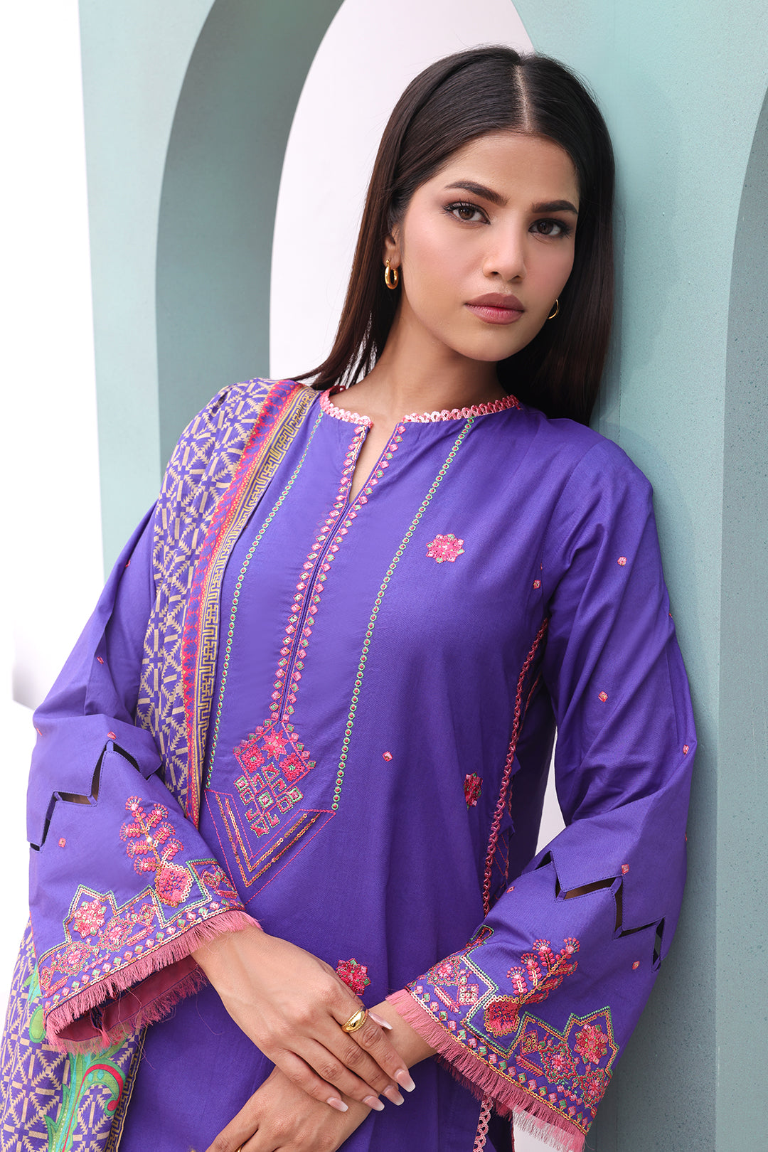 Zellbury | Unstitched 3 Piece Cambric | Embroidered Shirt Shalwar Dupatta - 0082 - by - Libasekhas UK - Registered Vendor of : Zellbury Women - 100% Original Designer Dresss