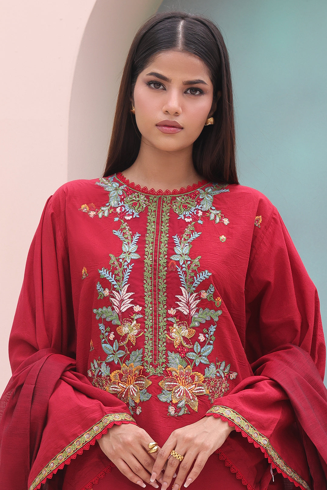 Zellbury | Unstitched 3 Piece Cambric | Embroidered Shirt Shalwar Dupatta - 0083 - by - Libasekhas UK - Registered Vendor of : Zellbury Women - 100% Original Designer Dresss