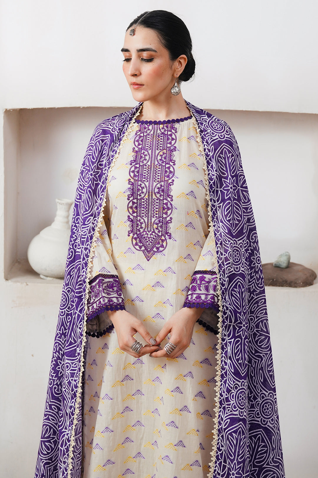 Zellbury | Unstitched 3 Piece Jacquard | Embroidered Shirt Shalwar Dupatta - 0086 - by - Libasekhas UK - Registered Vendor of : Zellbury Women - 100% Original Designer Dresss