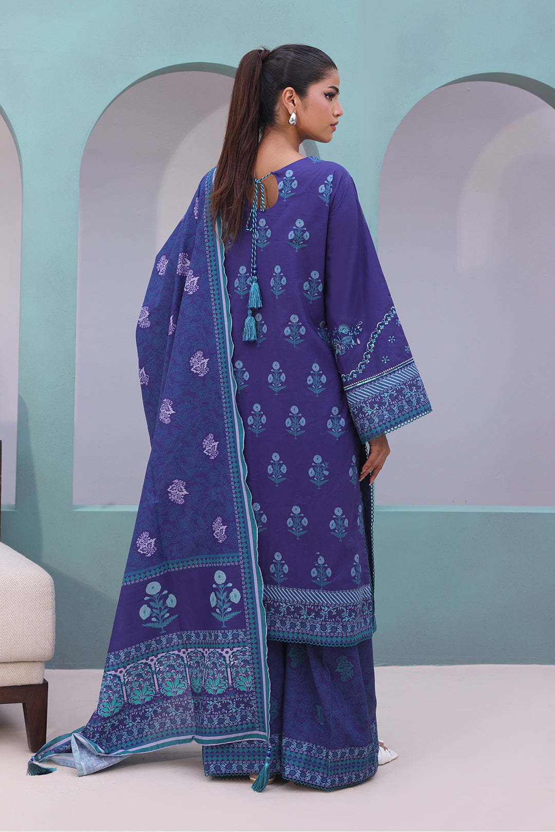 Zellbury | Unstitched 3 Piece Cambric | Embroidered Shirt Shalwar Dupatta - 0141 - by - Libasekhas UK - Registered Vendor of : Zellbury Women - 100% Original Designer Dresss