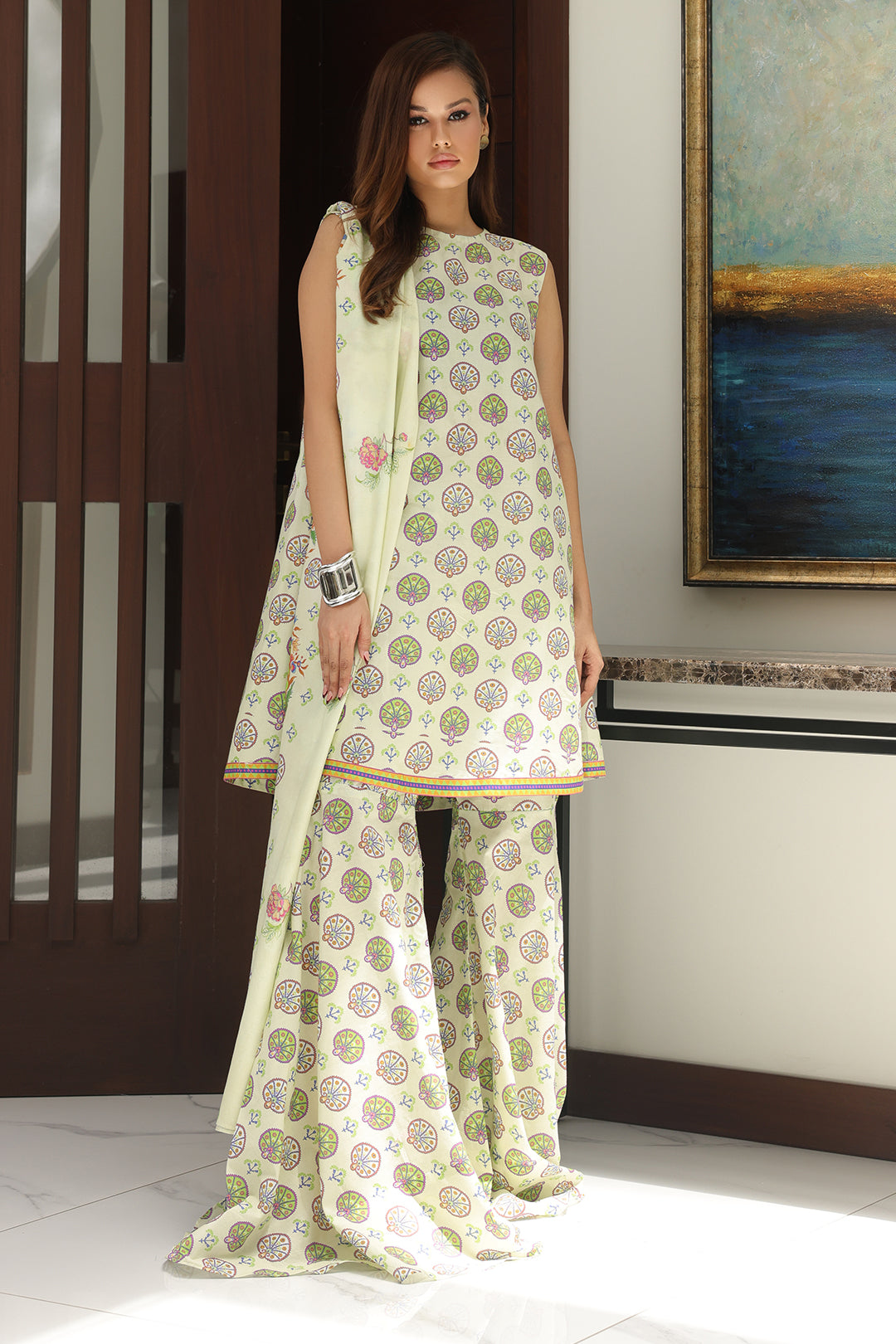 Zellbury | Unstitched 3 Piece Cambric | Embroidered Shirt Shalwar Dupatta - 0143 - by - Libasekhas UK - Registered Vendor of : Zellbury Women - 100% Original Designer Dresss