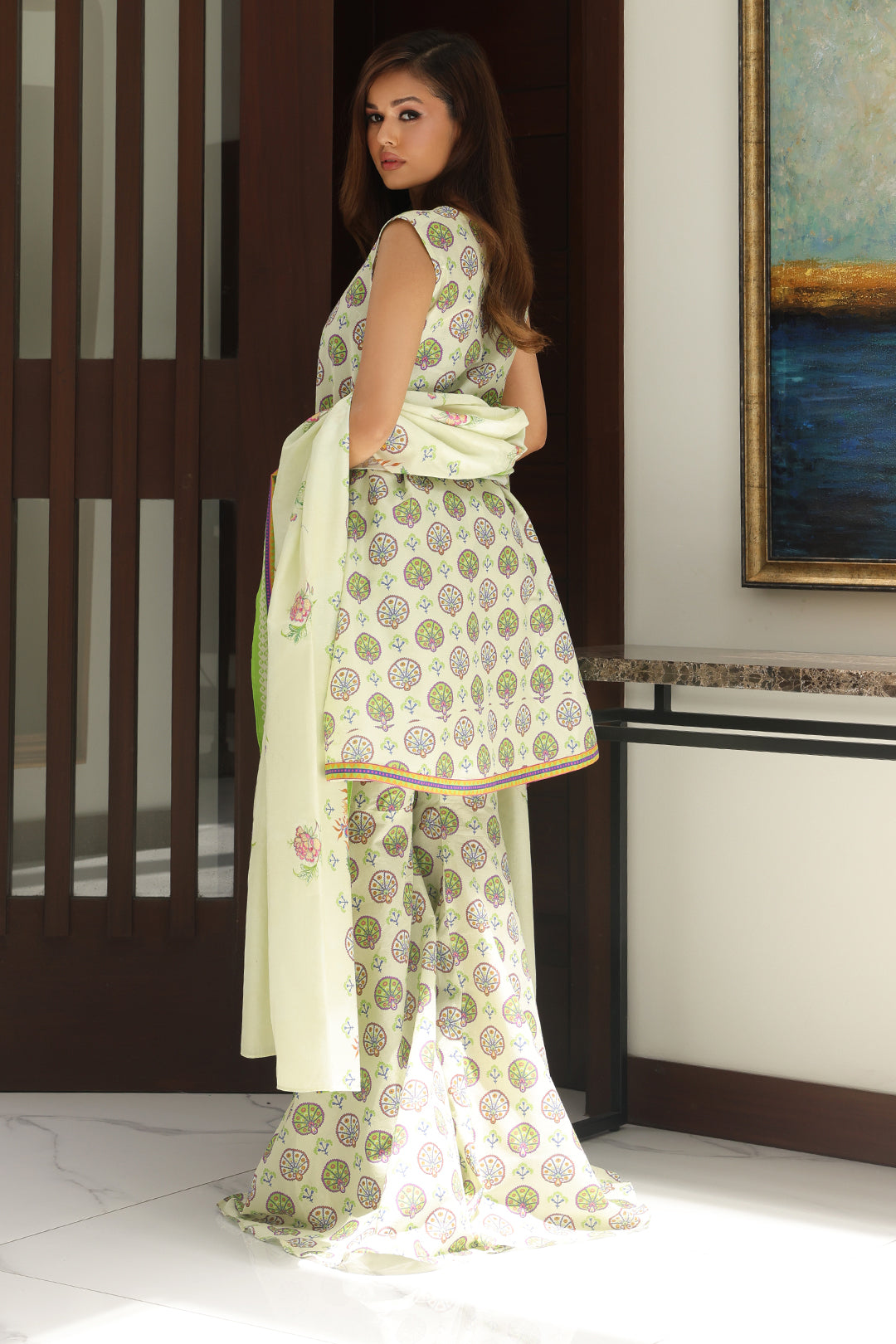 Zellbury | Unstitched 3 Piece Cambric | Embroidered Shirt Shalwar Dupatta - 0143 - by - Libasekhas UK - Registered Vendor of : Zellbury Women - 100% Original Designer Dresss