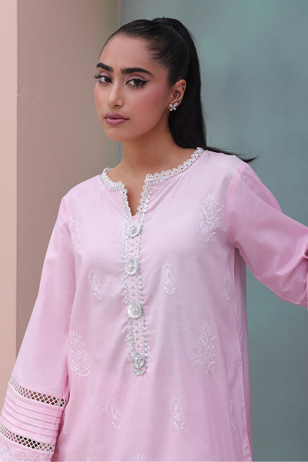 Zellbury | Unstitched 3 Piece Cambric | Embroidered Shirt Shalwar Dupatta - 0147 - by - Libasekhas UK - Registered Vendor of : Zellbury Women - 100% Original Designer Dresss