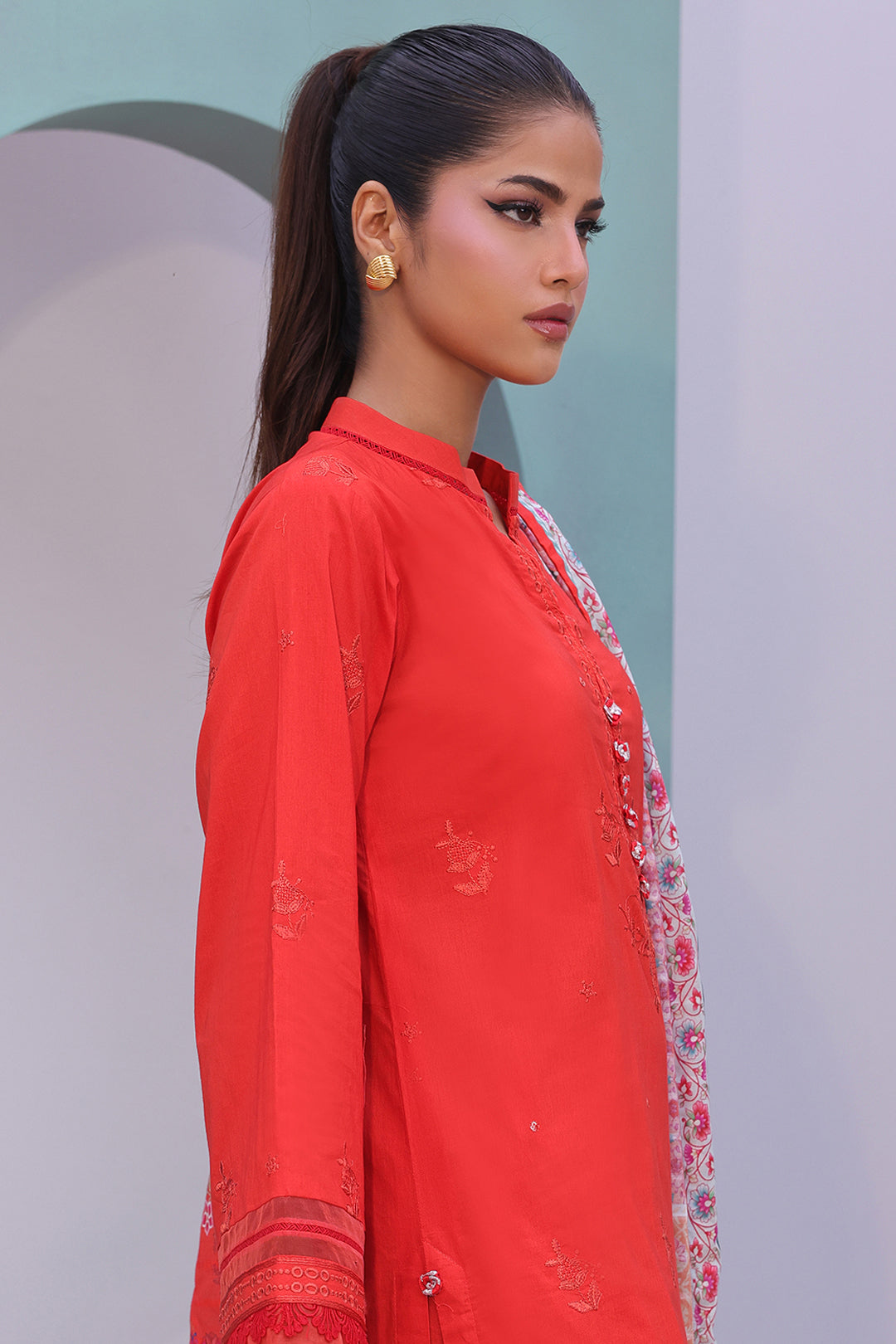 Zellbury | Unstitched 3 Piece Cambric | Embroidered Shirt Shalwar Dupatta - 0152 - by - Libasekhas UK - Registered Vendor of : Zellbury Women - 100% Original Designer Dresss