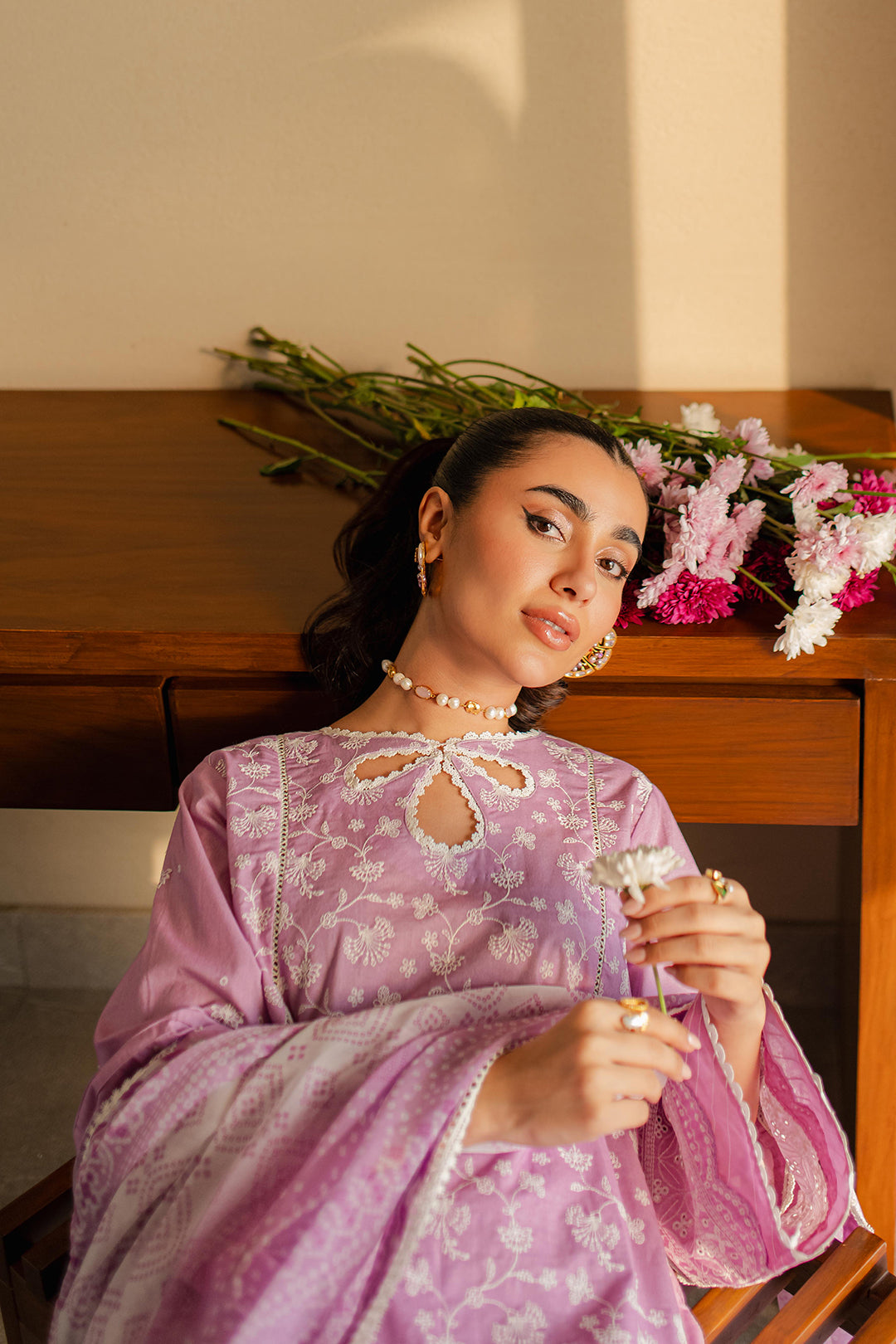 Zellbury | Unstitched 3 Piece Chikankari | Embroidered Shirt Shalwar Dupatta - 0703 - by - Libasekhas UK - Registered Vendor of : Zellbury Women - 100% Original Designer Dresss