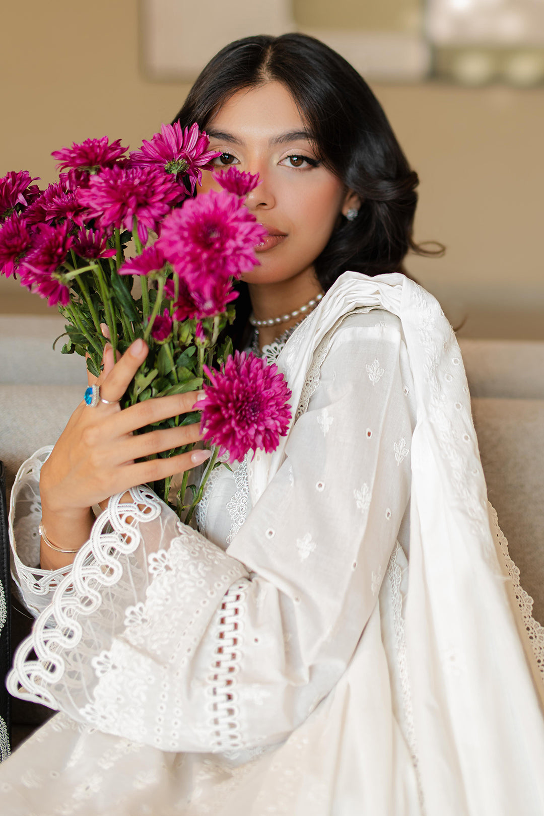 Zellbury | Unstitched 3 Piece Chikankari | Embroidered Shirt Shalwar Dupatta - 0704 - by - Libasekhas UK - Registered Vendor of : Zellbury Women - 100% Original Designer Dresss