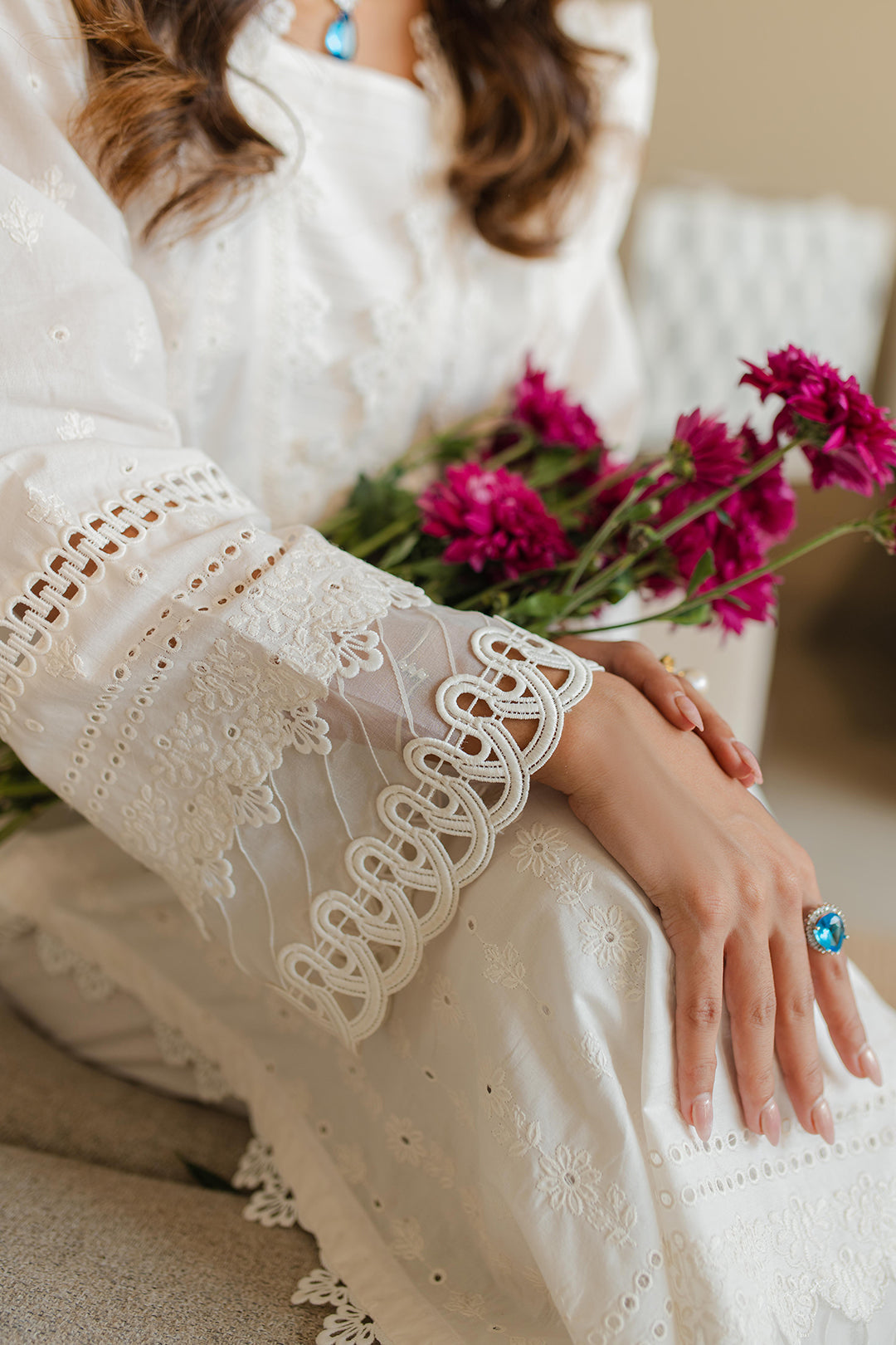 Zellbury | Unstitched 3 Piece Chikankari | Embroidered Shirt Shalwar Dupatta - 0704 - by - Libasekhas UK - Registered Vendor of : Zellbury Women - 100% Original Designer Dresss