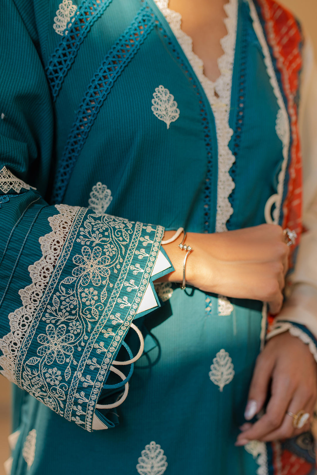 Zellbury | Unstitched 3 Piece Chikankari | Embroidered Shirt Shalwar Dupatta - 0705 - by - Libasekhas UK - Registered Vendor of : Zellbury Women - 100% Original Designer Dresss