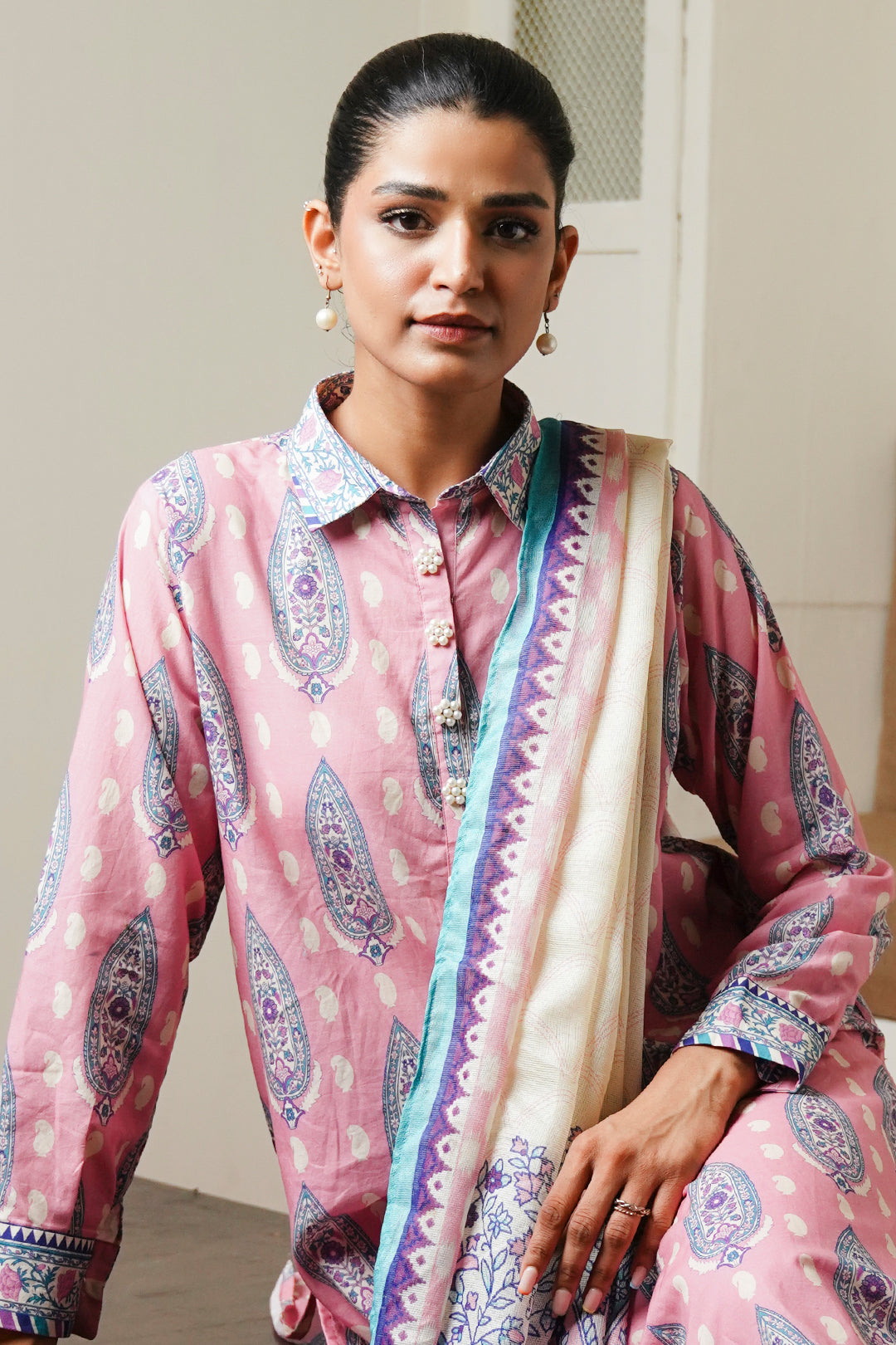 Zellbury | Unstitched 3 Piece Cambric | Shirt Shalwar Dupatta - 0035 - by - Libasekhas UK - Registered Vendor of : Zellbury Women - 100% Original Designer Dresss