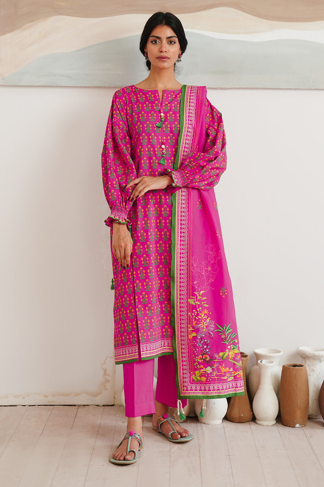 Zellbury | Unstitched 3 Piece Cambric | Shirt Shalwar Dupatta - 0037 - by - Libasekhas UK - Registered Vendor of : Zellbury Women - 100% Original Designer Dresss