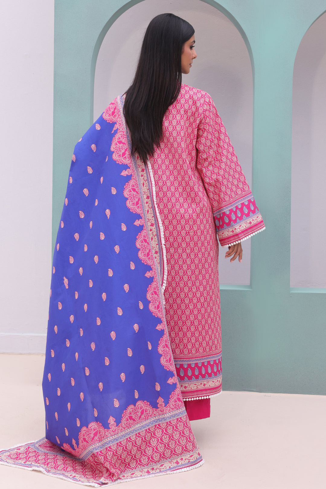 Zellbury | Unstitched 3 Piece Cambric | Shirt Shalwar Dupatta - 0038 - by - Libasekhas UK - Registered Vendor of : Zellbury Women - 100% Original Designer Dresss