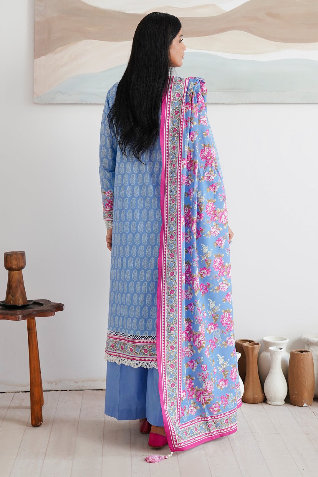 Zellbury | Unstitched 3 Piece Cambric | Shirt Shalwar Dupatta - 0039 - by - Libasekhas UK - Registered Vendor of : Zellbury Women - 100% Original Designer Dresss