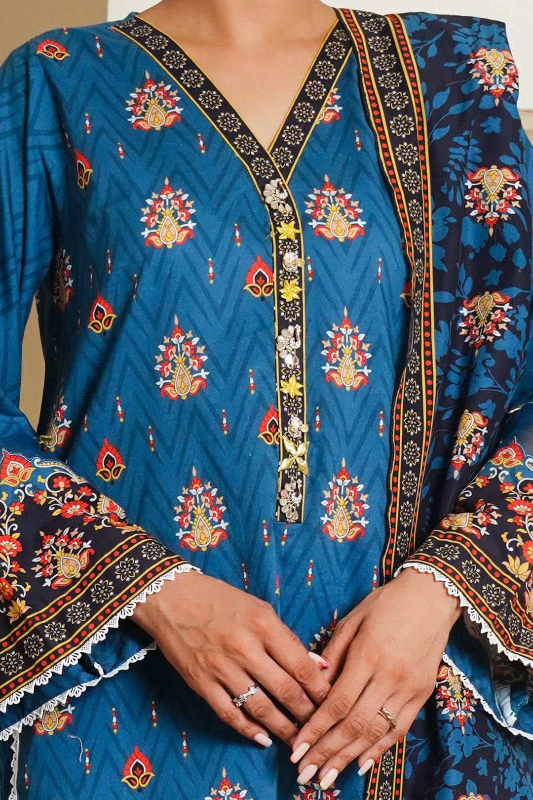 Zellbury | Unstitched 3 Piece Cambric | Shirt Shalwar Dupatta - 0042 - by - Libasekhas UK - Registered Vendor of : Zellbury Women - 100% Original Designer Dresss