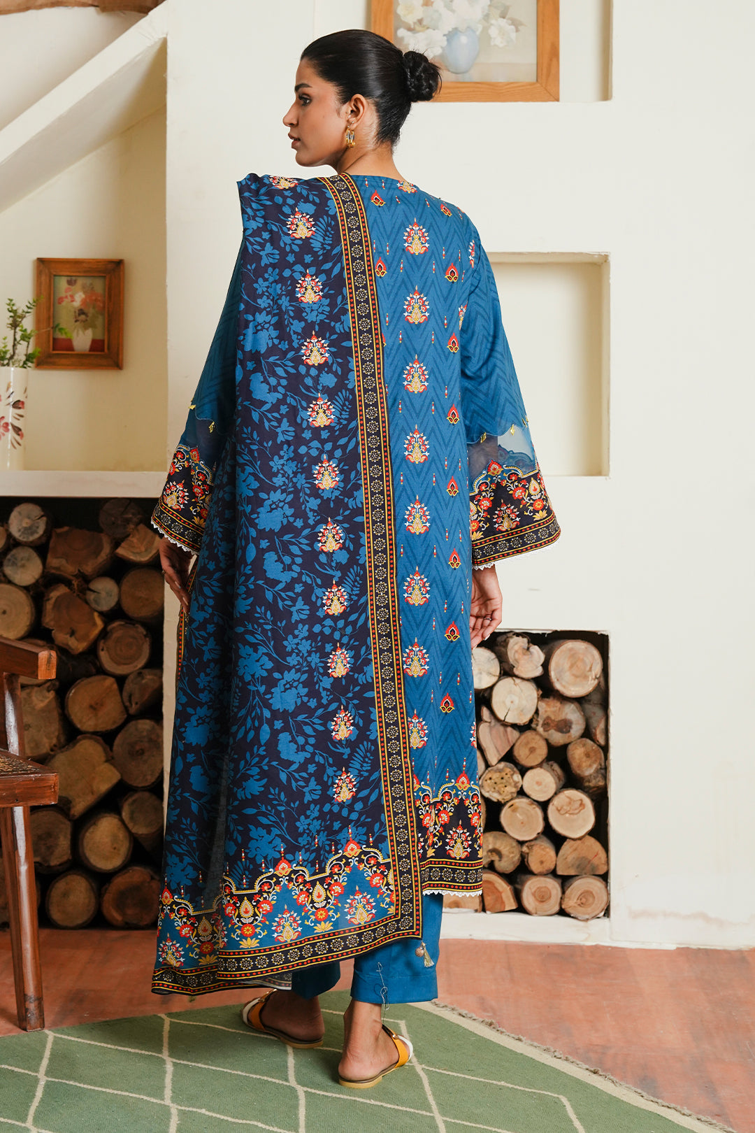 Zellbury | Unstitched 3 Piece Cambric | Shirt Shalwar Dupatta - 0042 - by - Libasekhas UK - Registered Vendor of : Zellbury Women - 100% Original Designer Dresss
