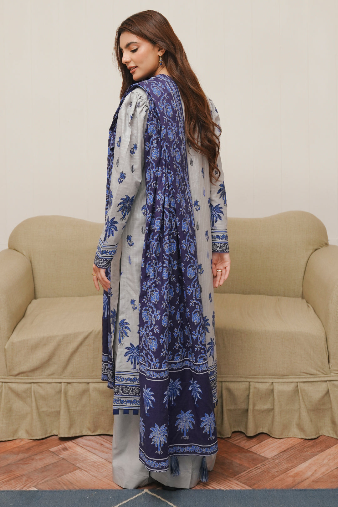 Zellbury | Unstitched 3 Piece Cambric | Shirt Shalwar Dupatta - 0056 - by - Libasekhas UK - Registered Vendor of : Zellbury Women - 100% Original Designer Dresss