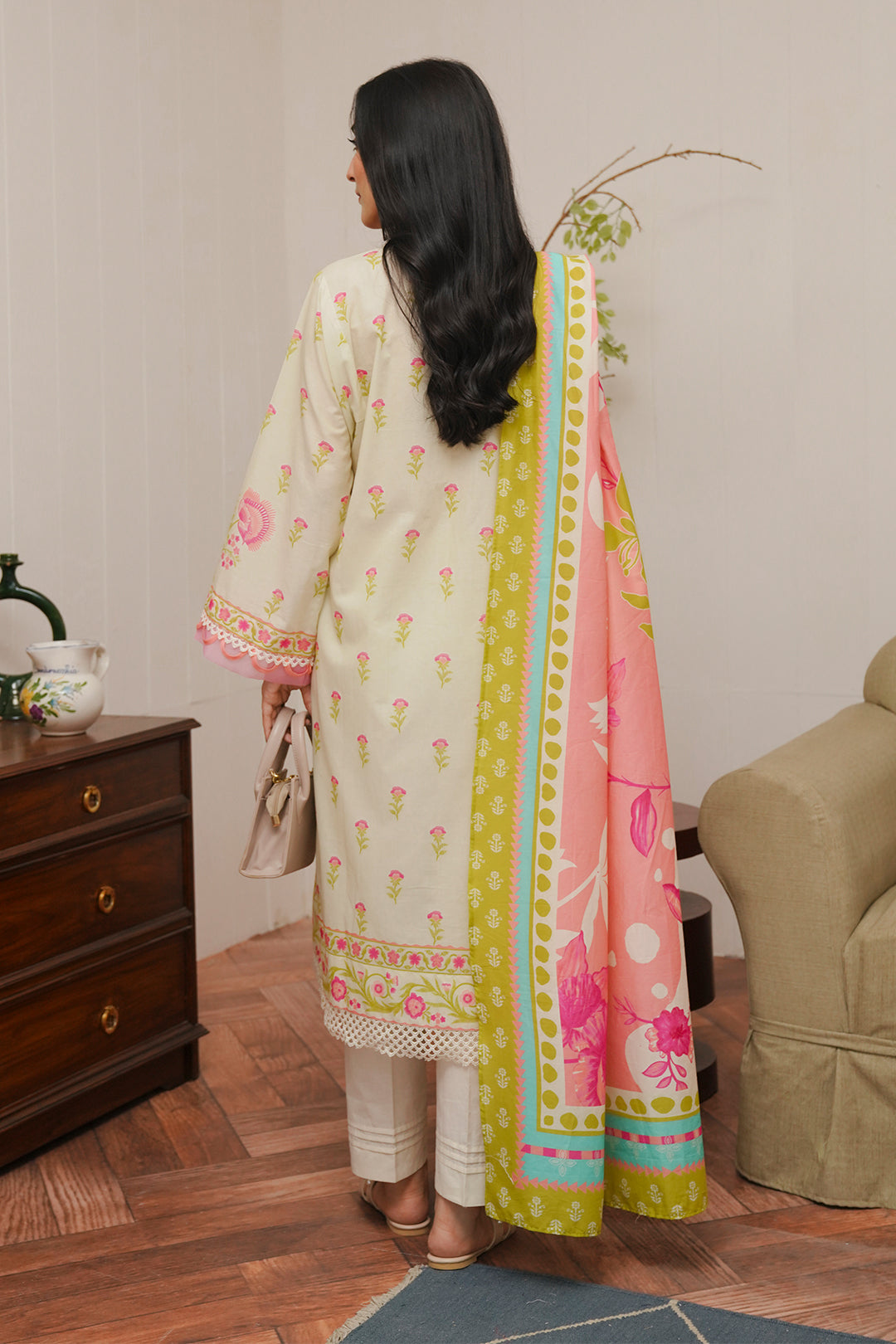 Zellbury | Unstitched 3 Piece Cambric | Shirt Shalwar Dupatta - 0057 - by - Libasekhas UK - Registered Vendor of : Zellbury Women - 100% Original Designer Dresss