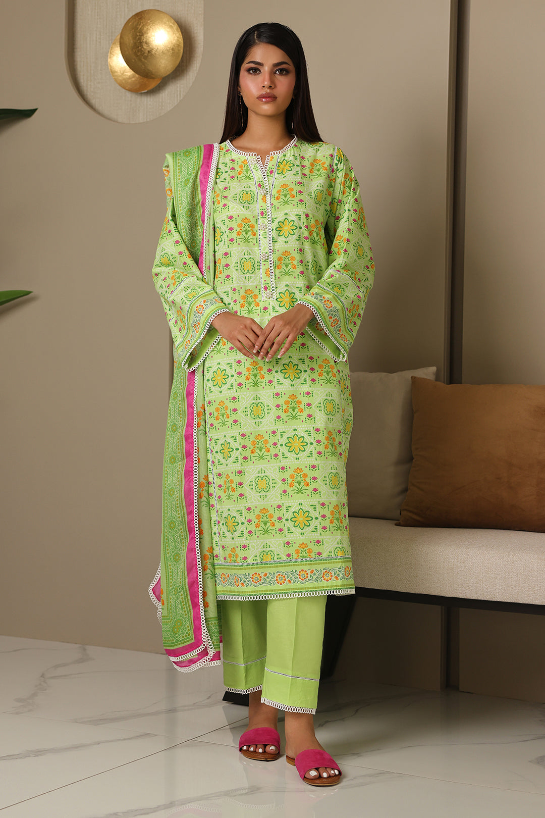 Zellbury | Unstitched 3 Piece Cambric | Shirt Shalwar Dupatta - 0115 - by - Libasekhas UK - Registered Vendor of : Zellbury Women - 100% Original Designer Dresss