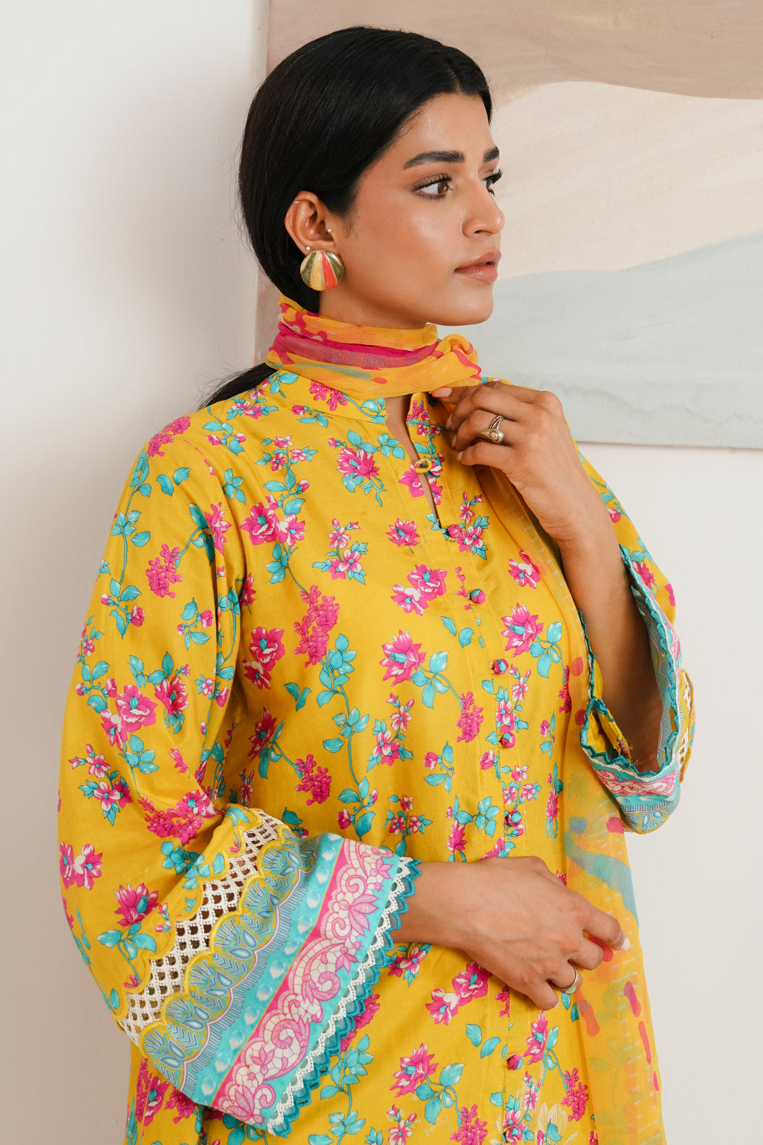 Zellbury | Unstitched 3 Piece Cambric | Shirt Shalwar Dupatta - 0120 - by - Libasekhas UK - Registered Vendor of : Zellbury Women - 100% Original Designer Dresss