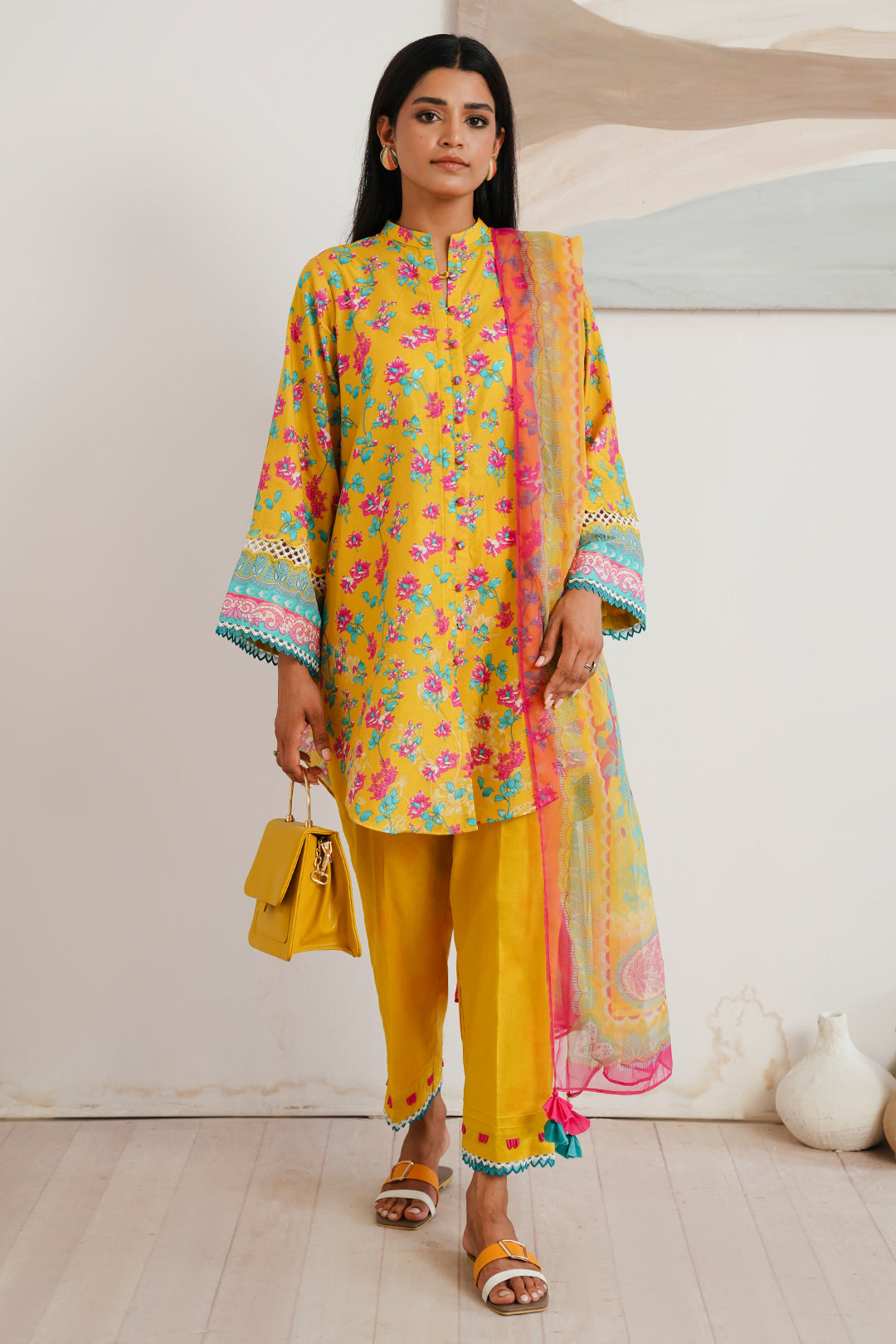 Zellbury | Unstitched 3 Piece Cambric | Shirt Shalwar Dupatta - 0120 - by - Libasekhas UK - Registered Vendor of : Zellbury Women - 100% Original Designer Dresss
