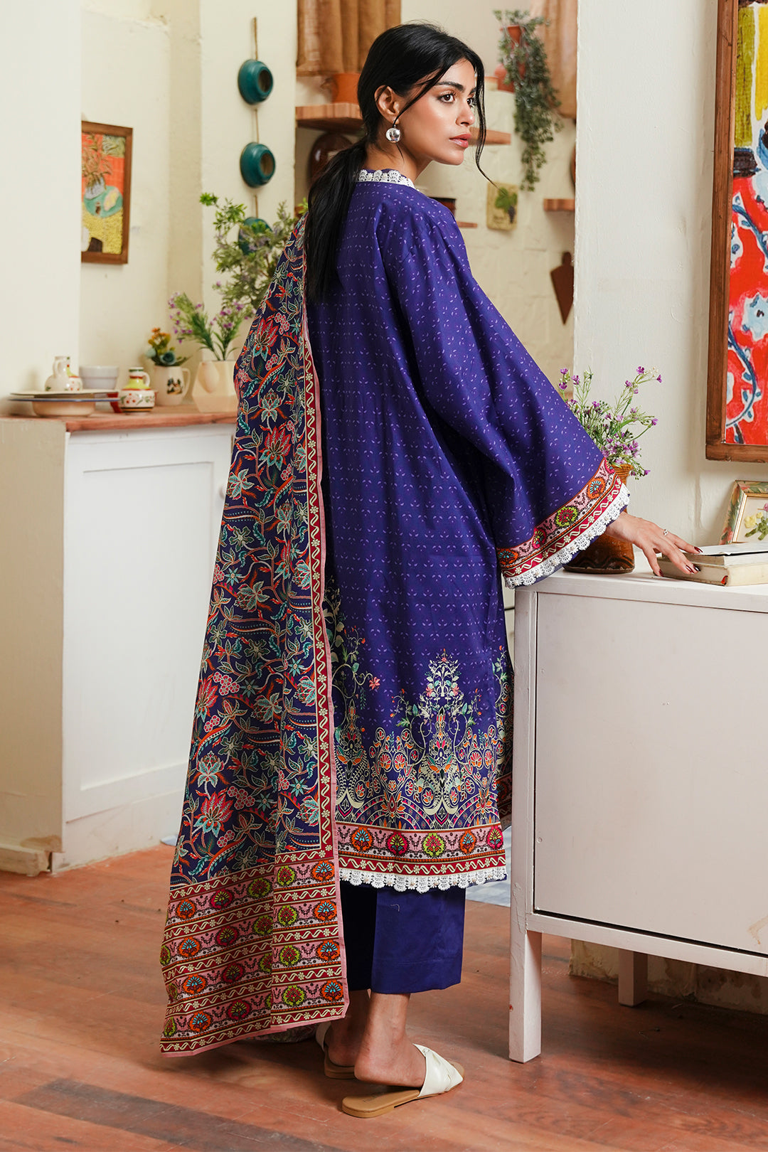 Zellbury | Unstitched 3 Piece Cambric | Shirt Shalwar Dupatta - 0121 - by - Libasekhas UK - Registered Vendor of : Zellbury Women - 100% Original Designer Dresss