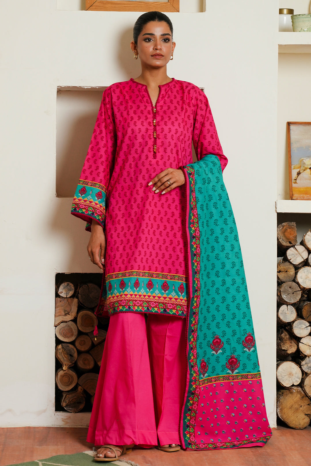 Zellbury | Unstitched 3 Piece Cambric | Shirt Shalwar Dupatta - 0123 - by - Libasekhas UK - Registered Vendor of : Zellbury Women - 100% Original Designer Dresss