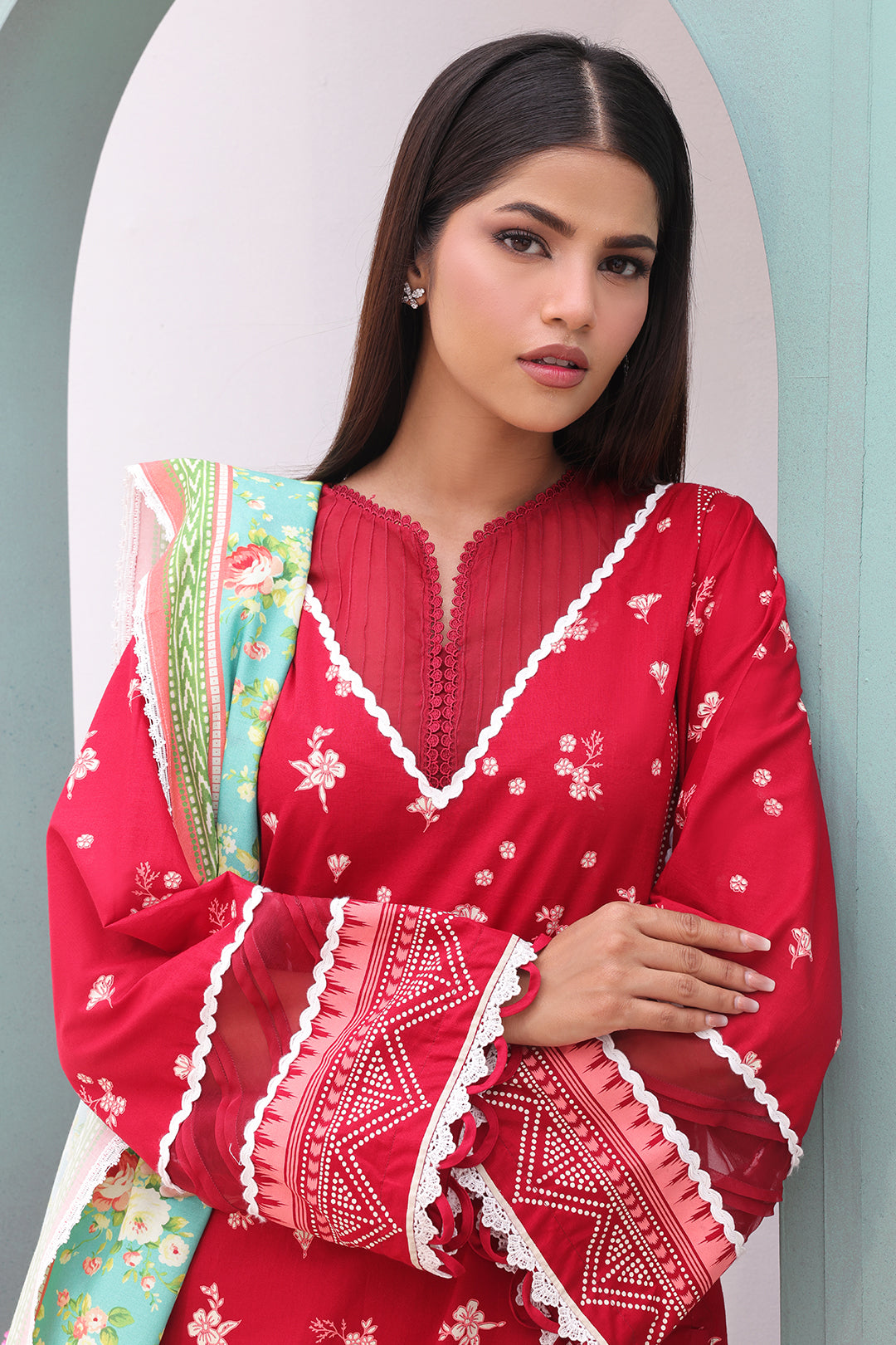 Zellbury | Unstitched 3 Piece Cambric | Shirt Shalwar Dupatta - 0136 - by - Libasekhas UK - Registered Vendor of : Zellbury Women - 100% Original Designer Dresss